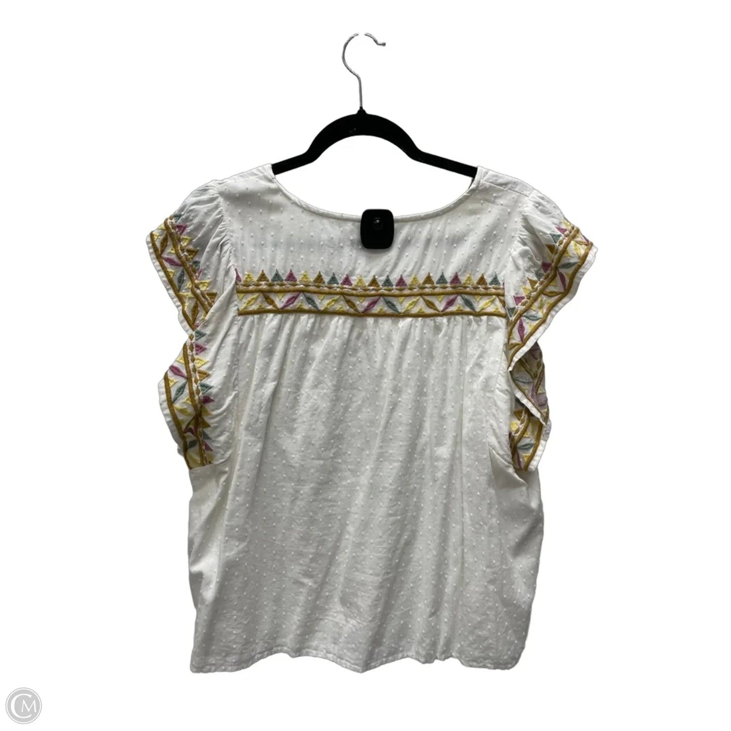 Top Short Sleeve By Wonderly In Cream, Size: L