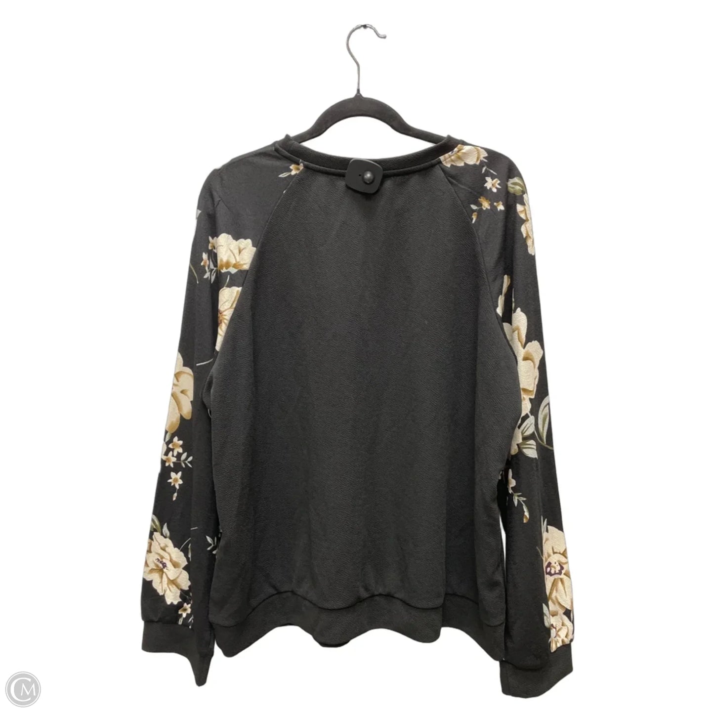 Top Long Sleeve By Shein In Black & Tan, Size: 2x