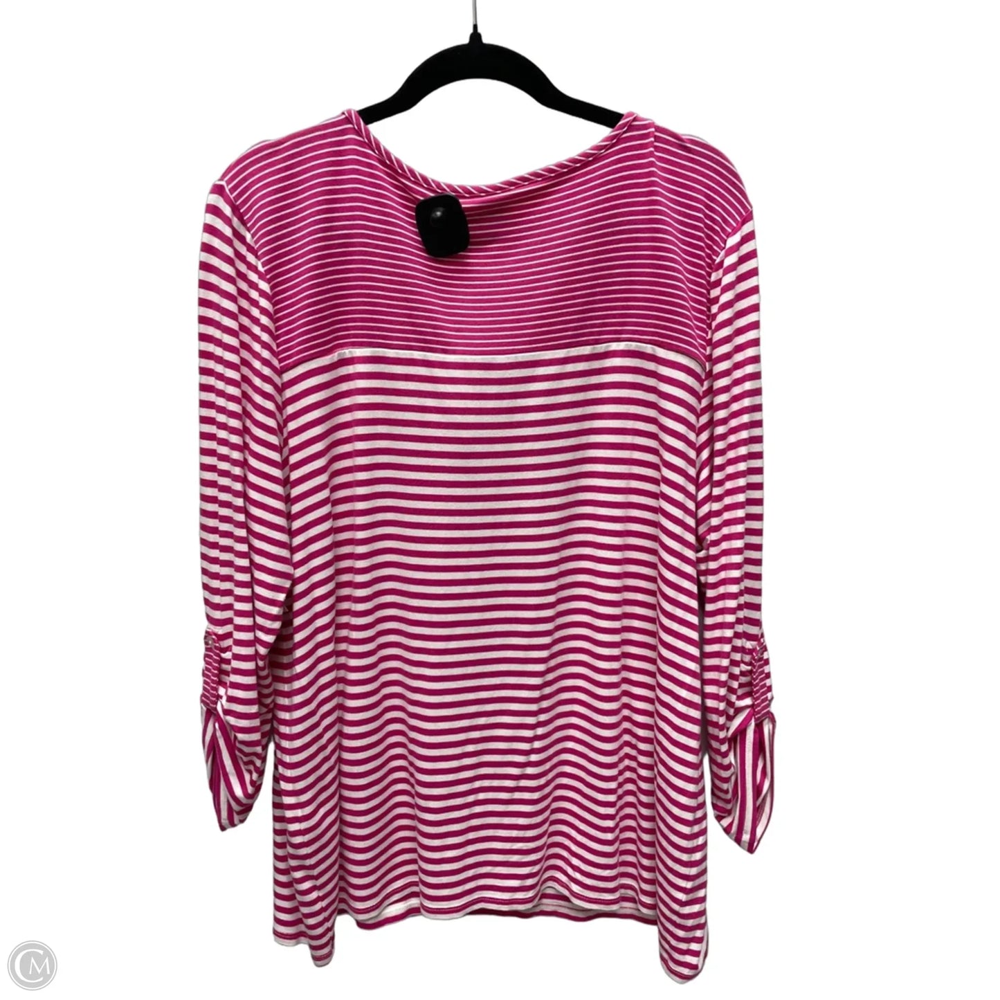Top Long Sleeve By Chicos In Striped Pattern, Size: Xl