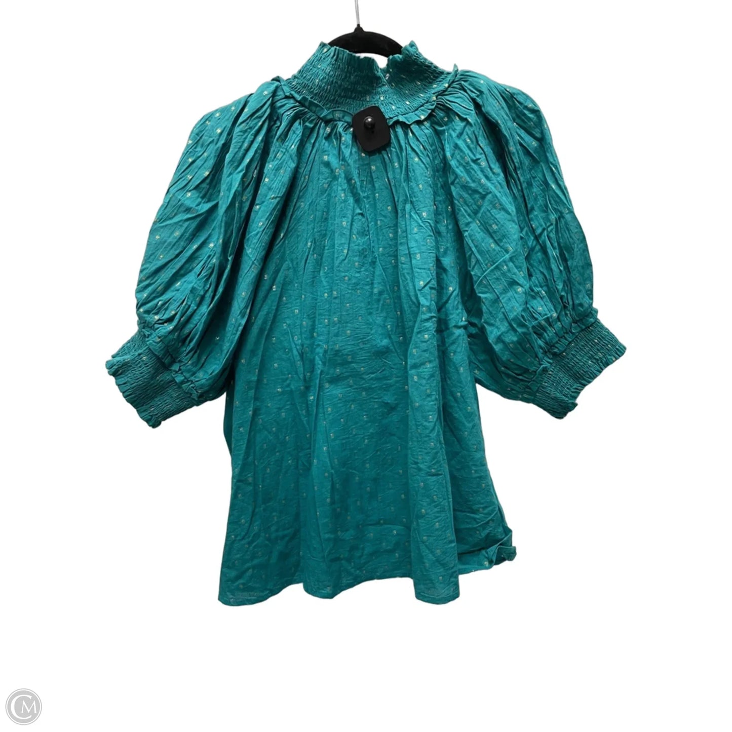 Top Short Sleeve By Cma In Teal, Size: S