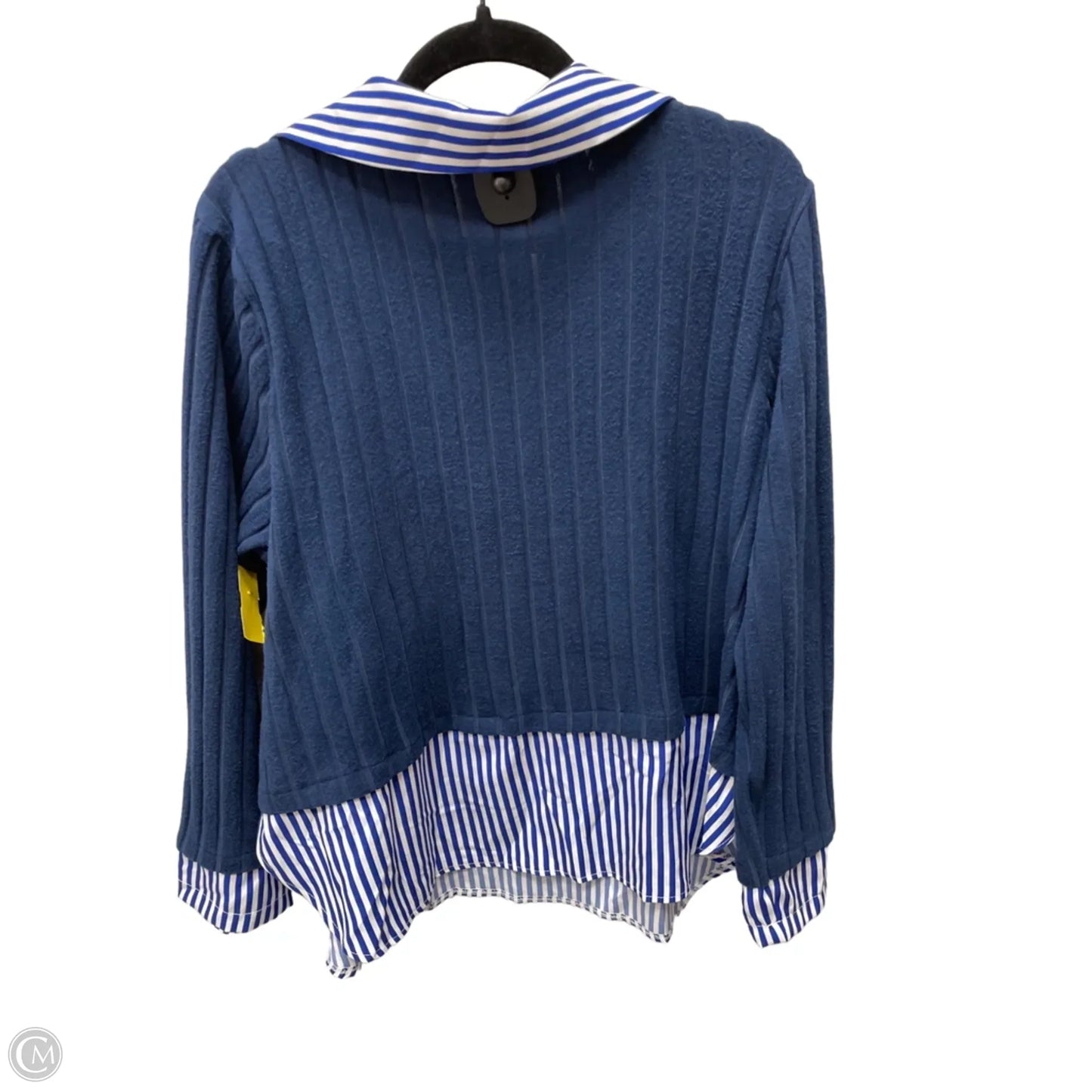 Top Long Sleeve By Shein In Navy, Size: 2x