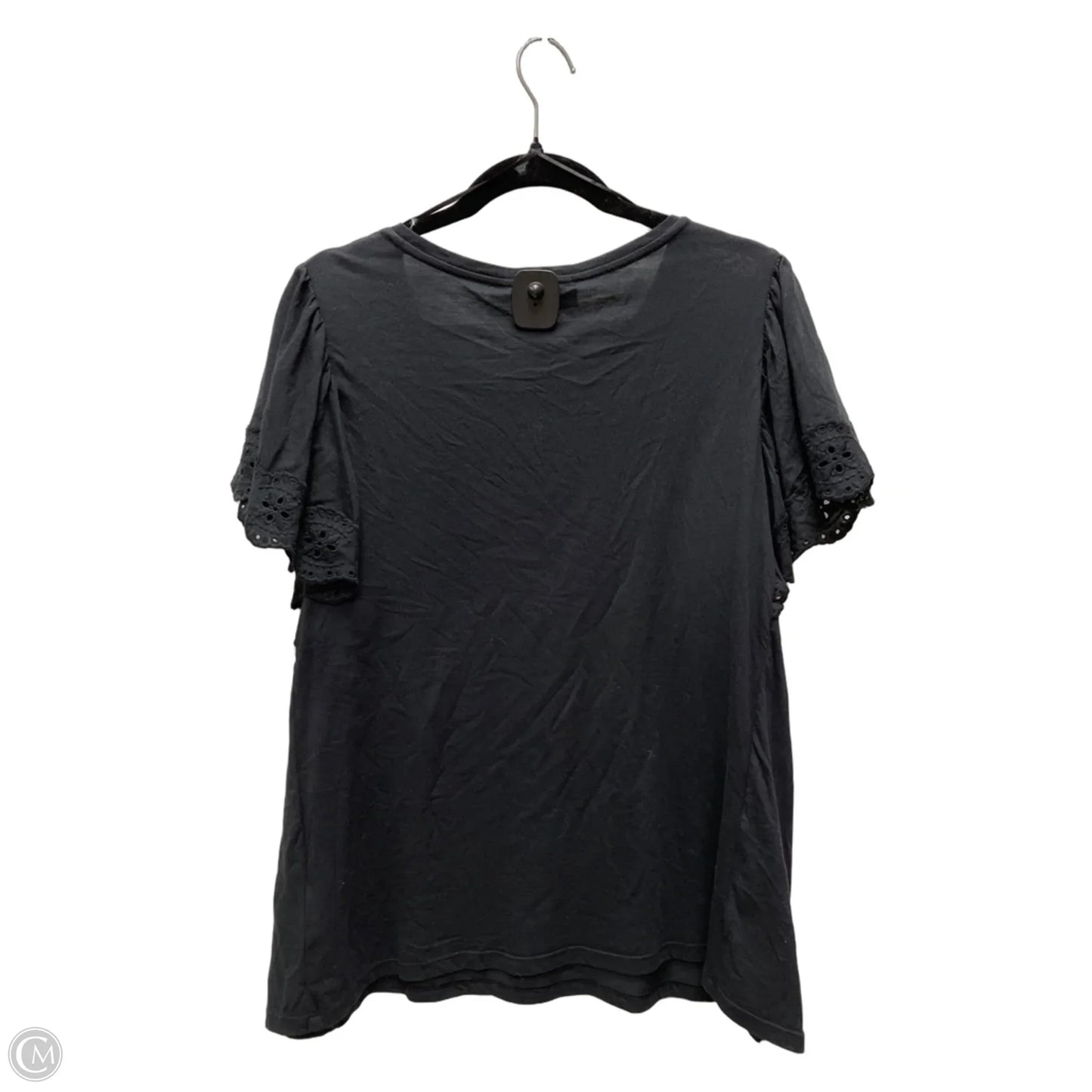 Top Short Sleeve By Clothes Mentor In Black, Size: 1x