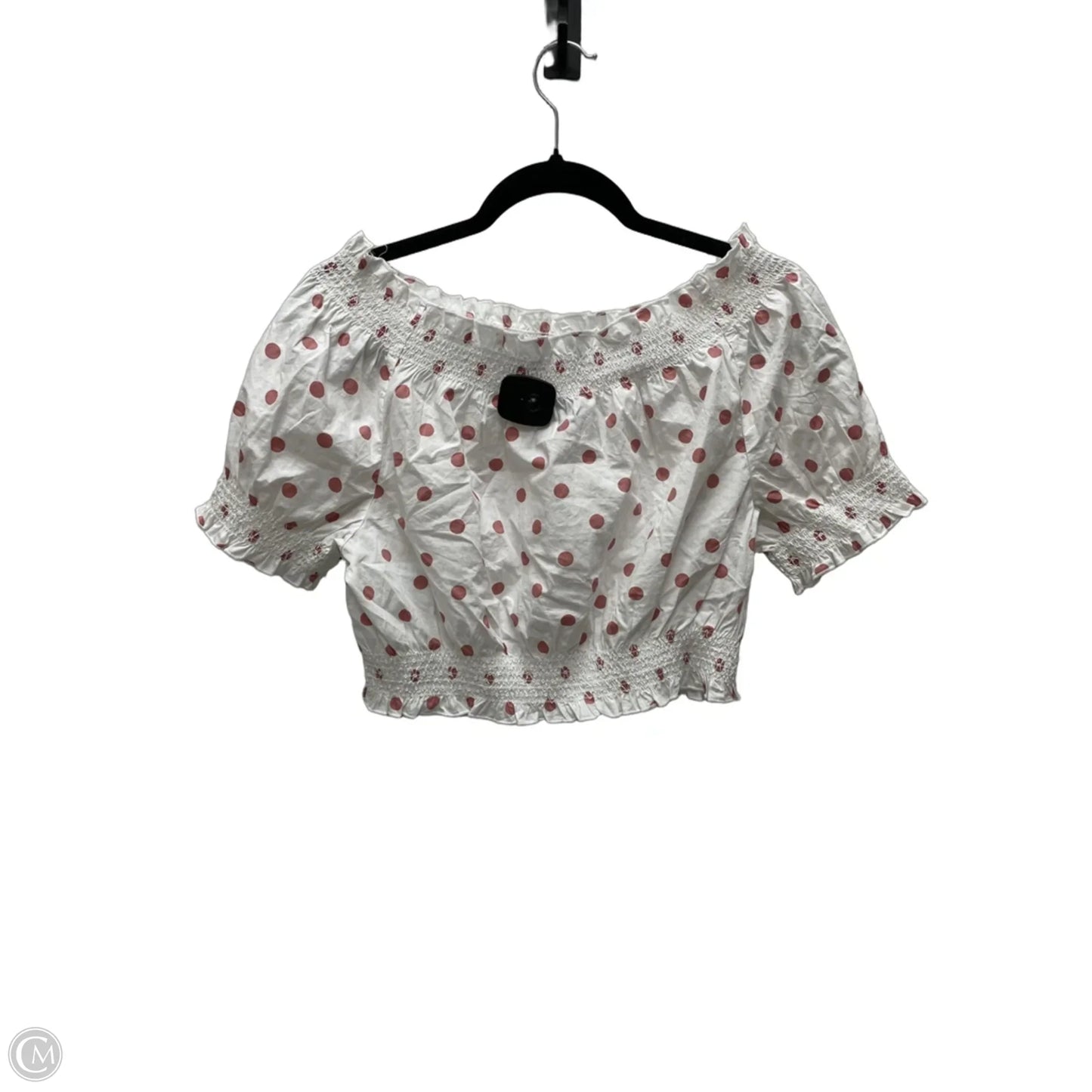 Top Short Sleeve By J. Crew In Polkadot Pattern, Size: M