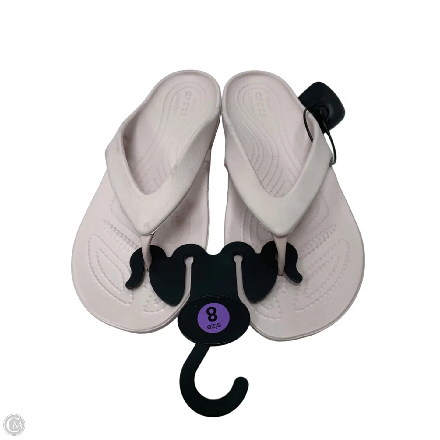 Sandals Flats By Crocs In Pink, Size: 8