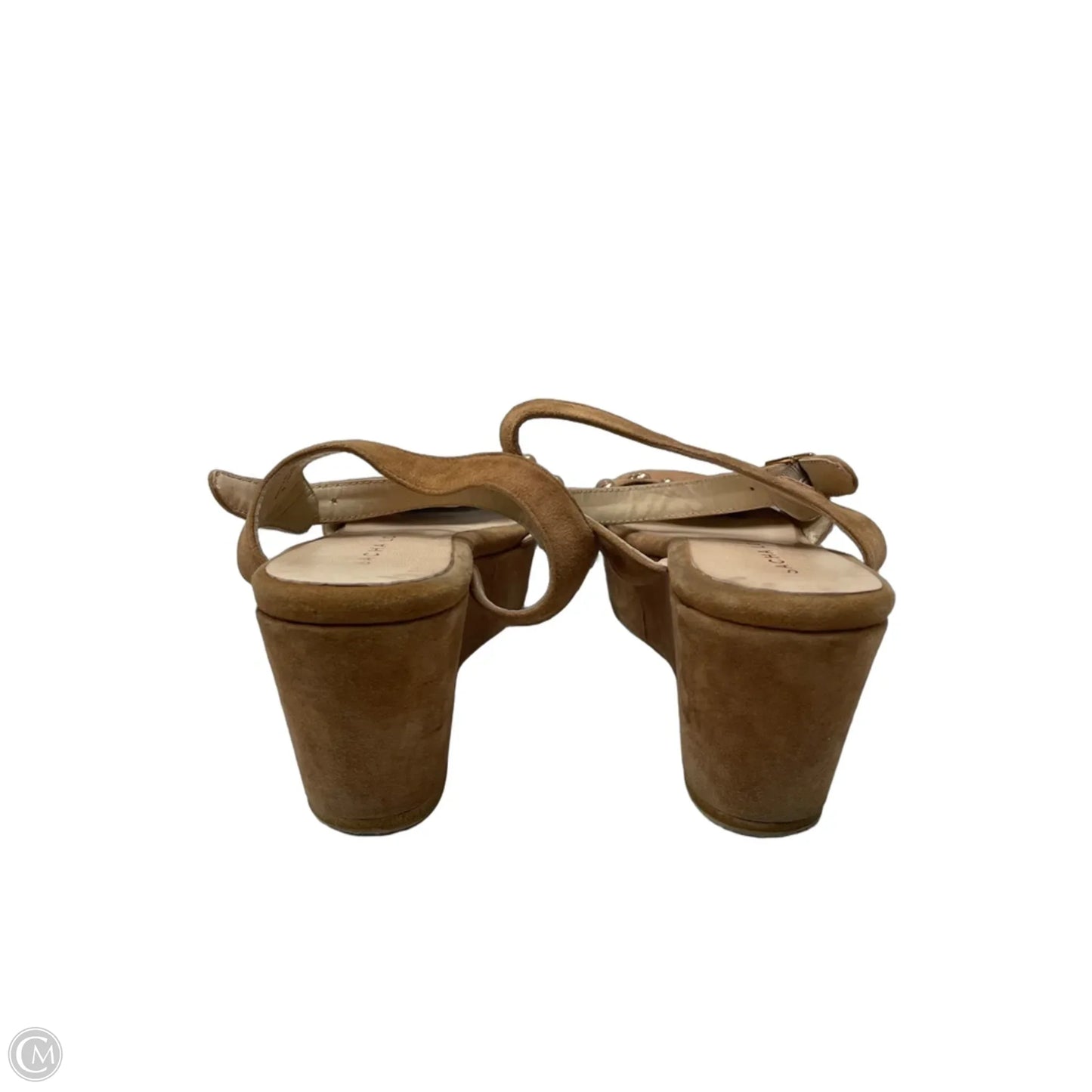 Sandals Heels Wedge By Clothes Mentor In Brown, Size: 9