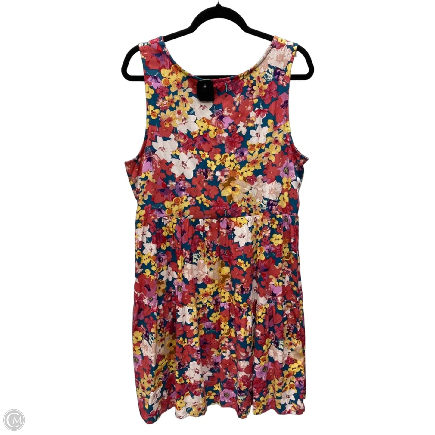 Dress Casual Short By Time And Tru In Floral Print, Size: Xl