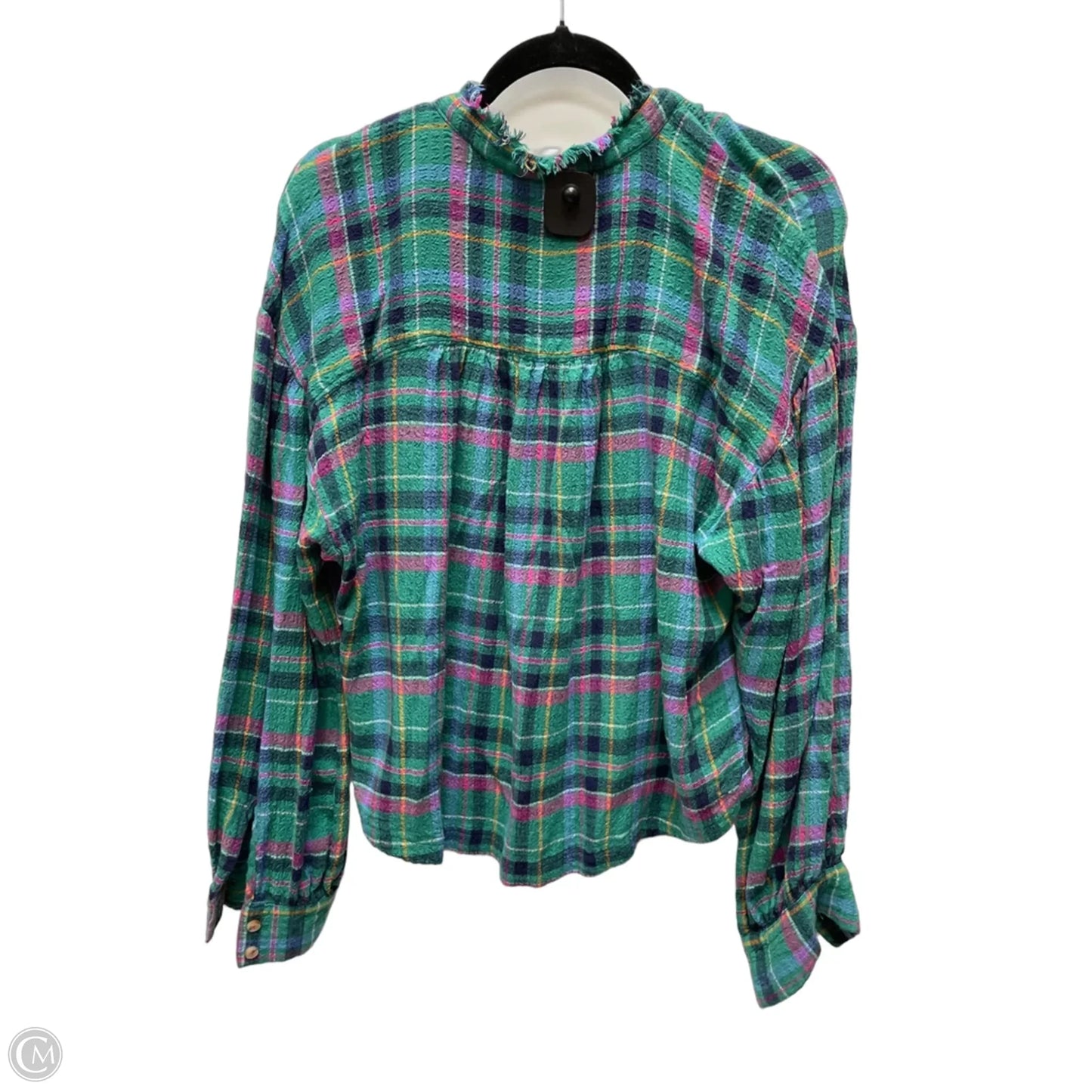 Top Long Sleeve By Pilcro In Plaid Pattern, Size: M