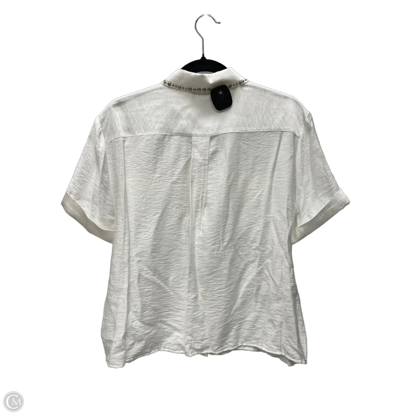 Top Short Sleeve Designer By Karl Lagerfeld In White, Size: M
