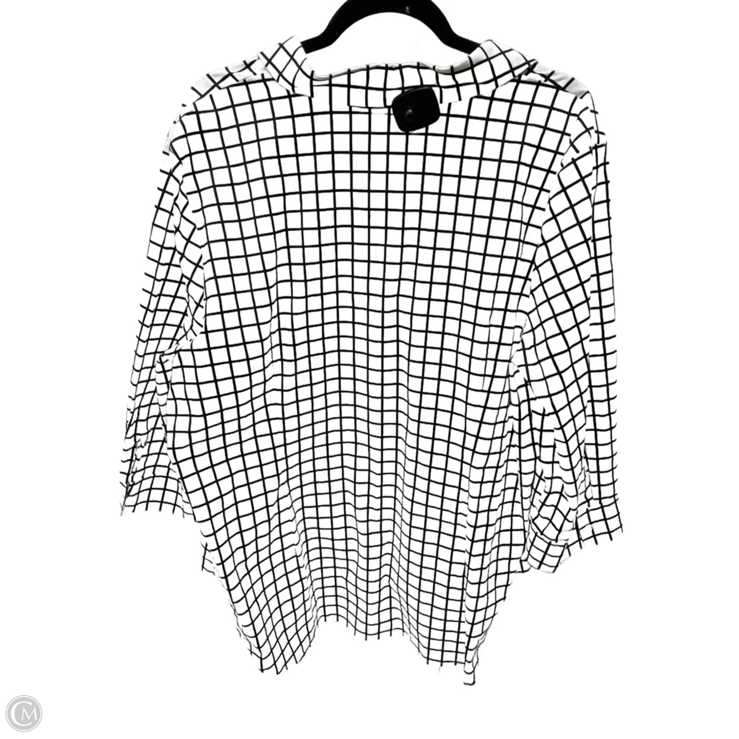 Top Long Sleeve By Worthington In Black & White, Size: 3x
