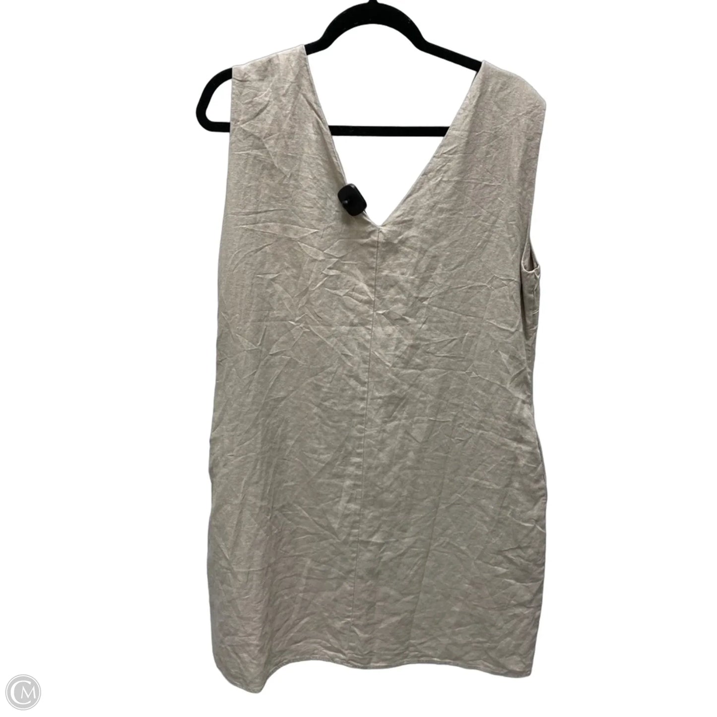 Dress Casual Short By Nicole Miller In Tan, Size: Xl