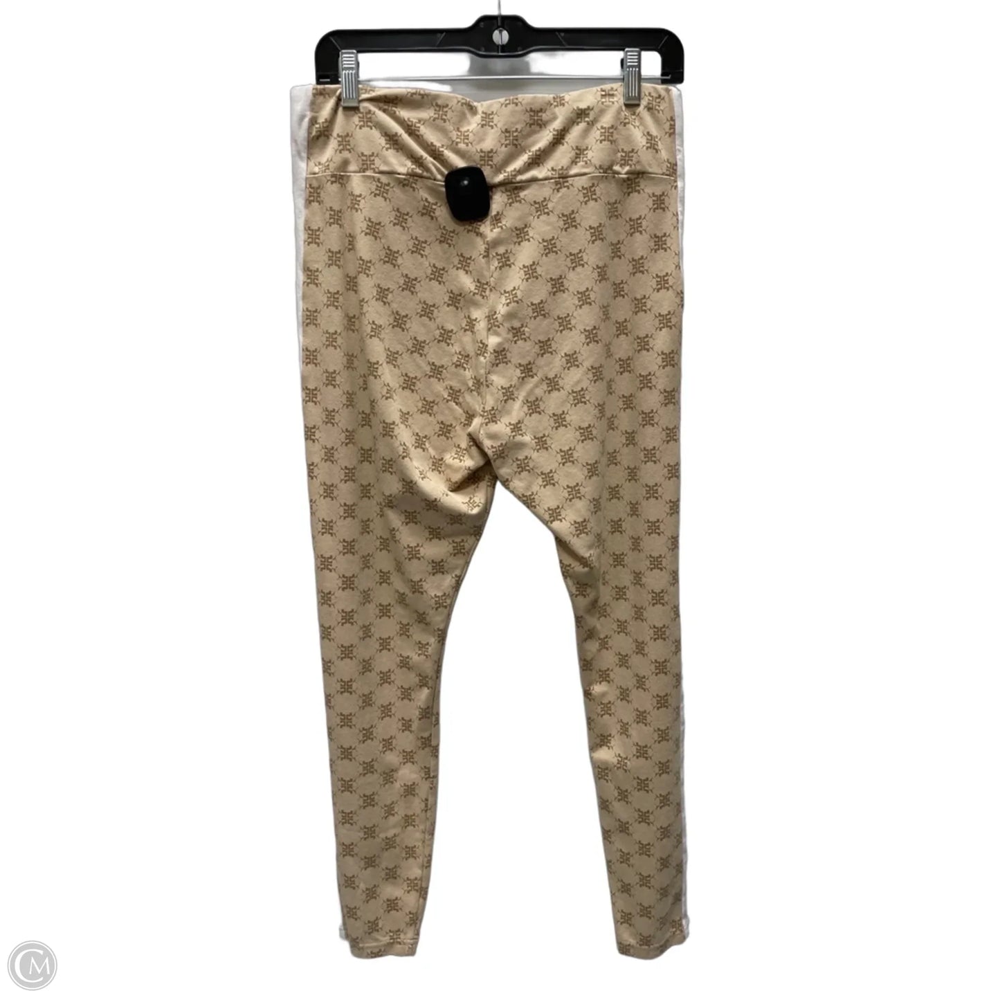 Athletic Leggings By Puma In Tan & White, Size: L