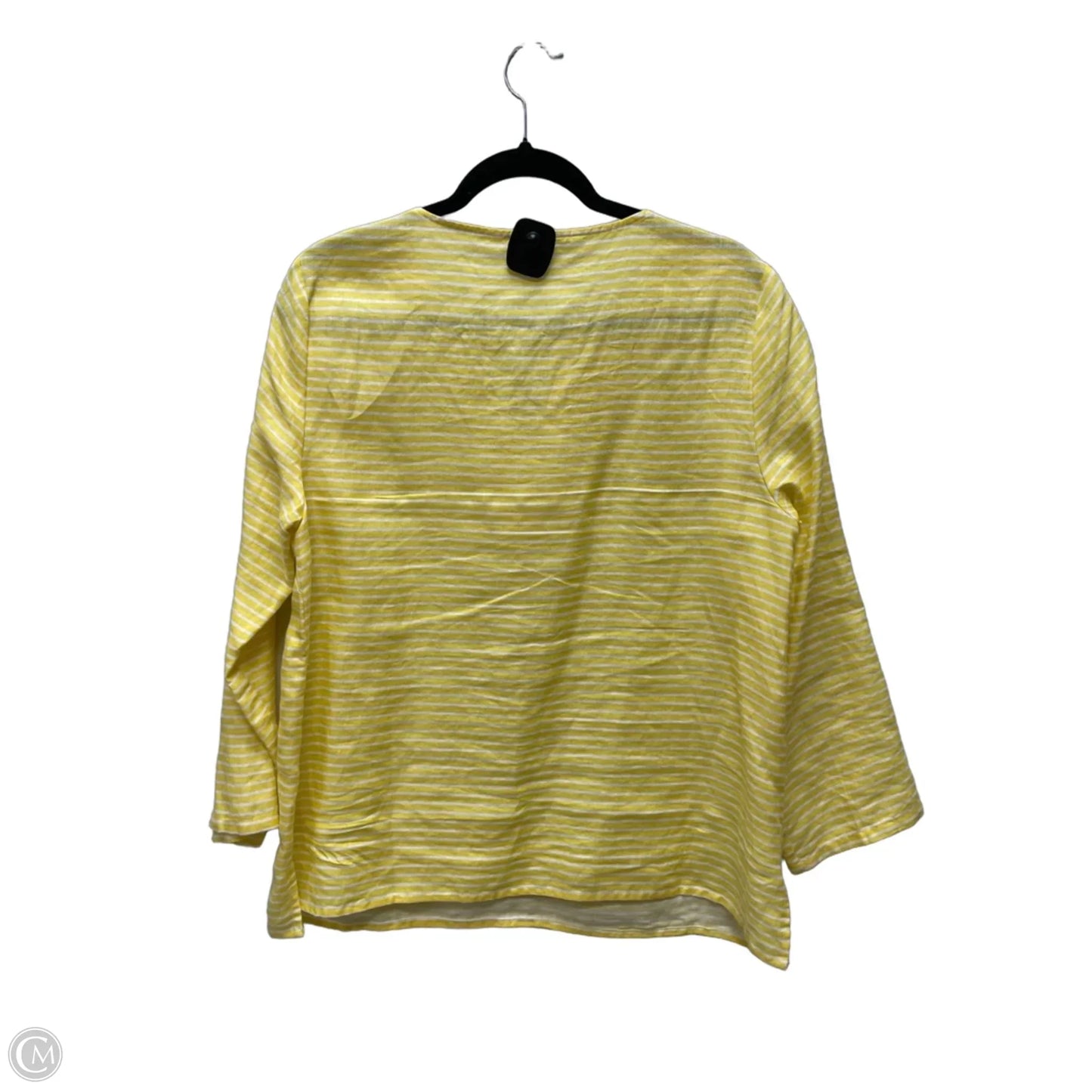 Top Long Sleeve By Talbots In Striped Pattern, Size: M