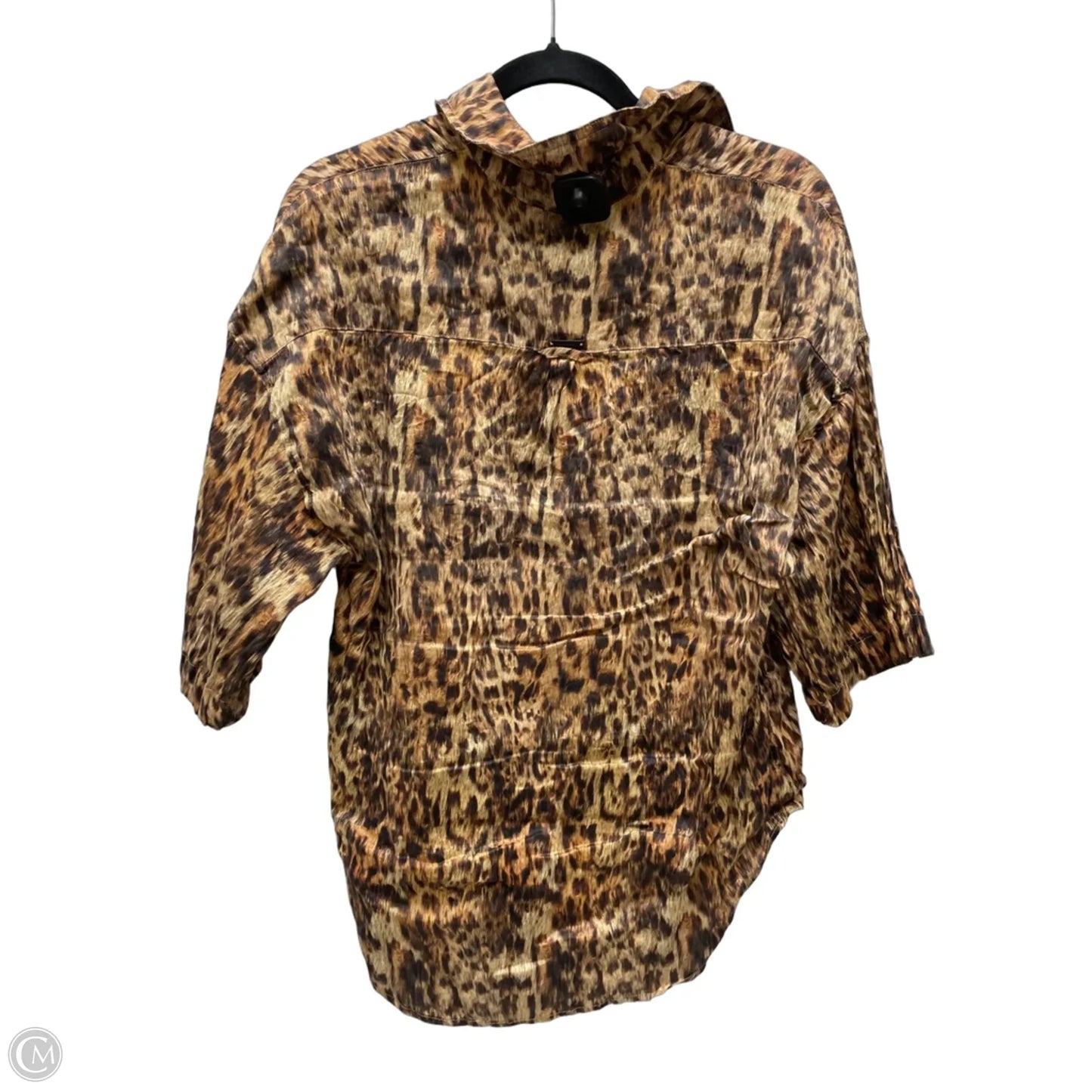 Top Short Sleeve Designer By All Saints In Animal Print, Size: Xs