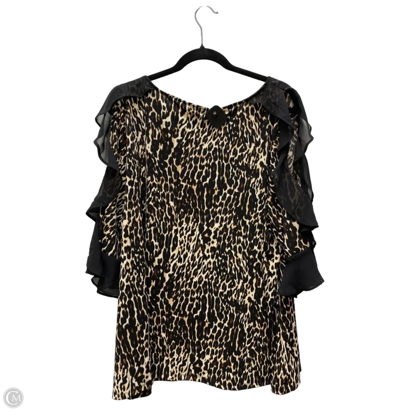 Top Short Sleeve By Bold Elements In Animal Print, Size: 3x