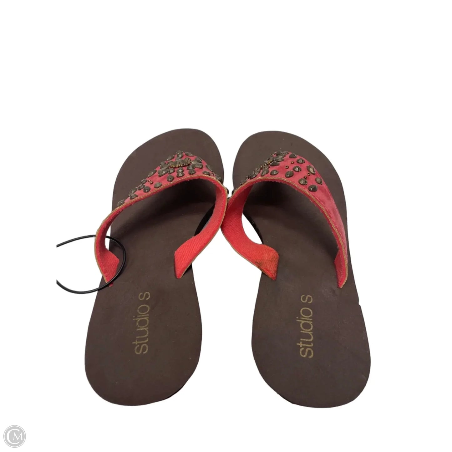 Sandals Flip Flops By Studio S In Red, Size: 7