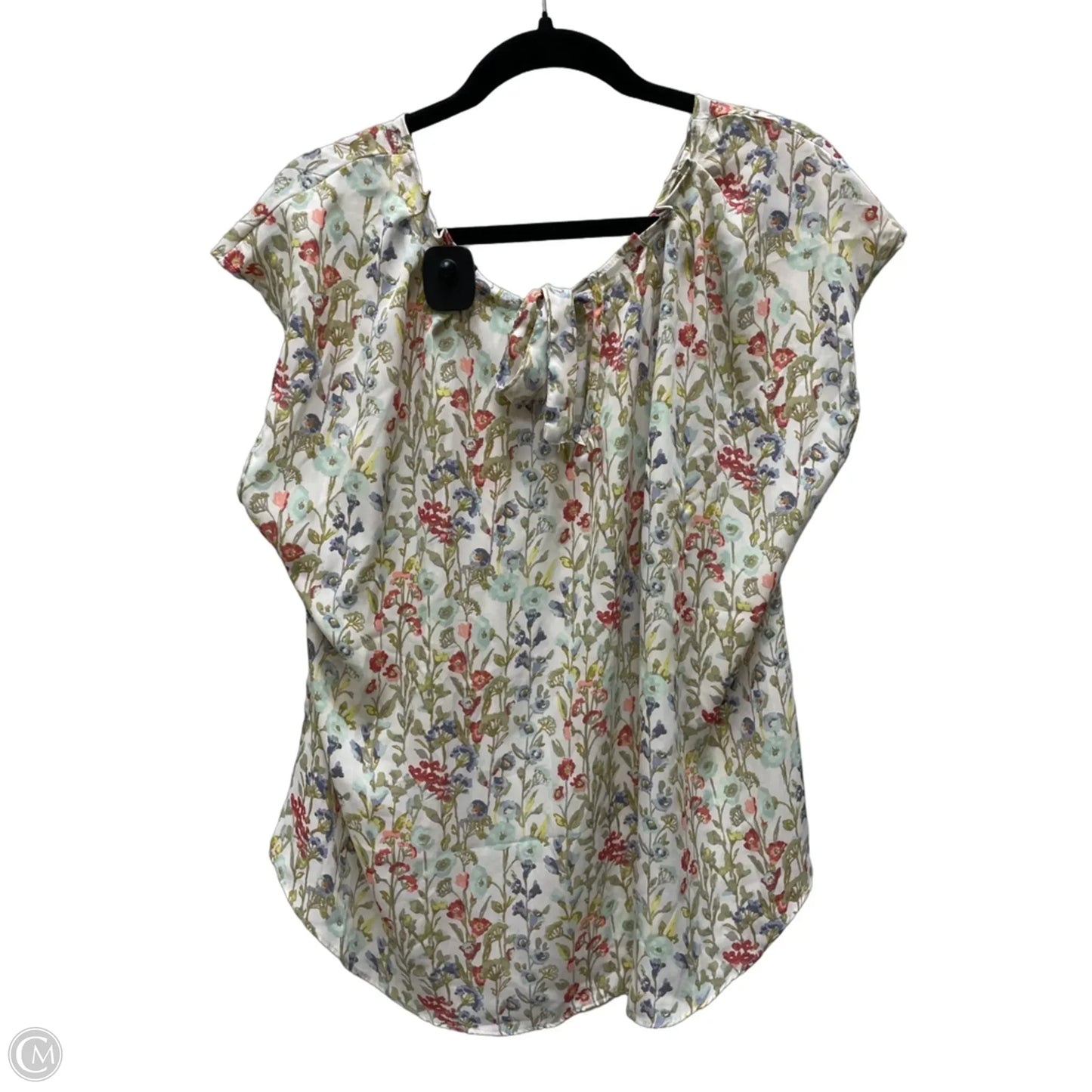Blouse Short Sleeve By Clothes Mentor In Floral Print, Size: 2x