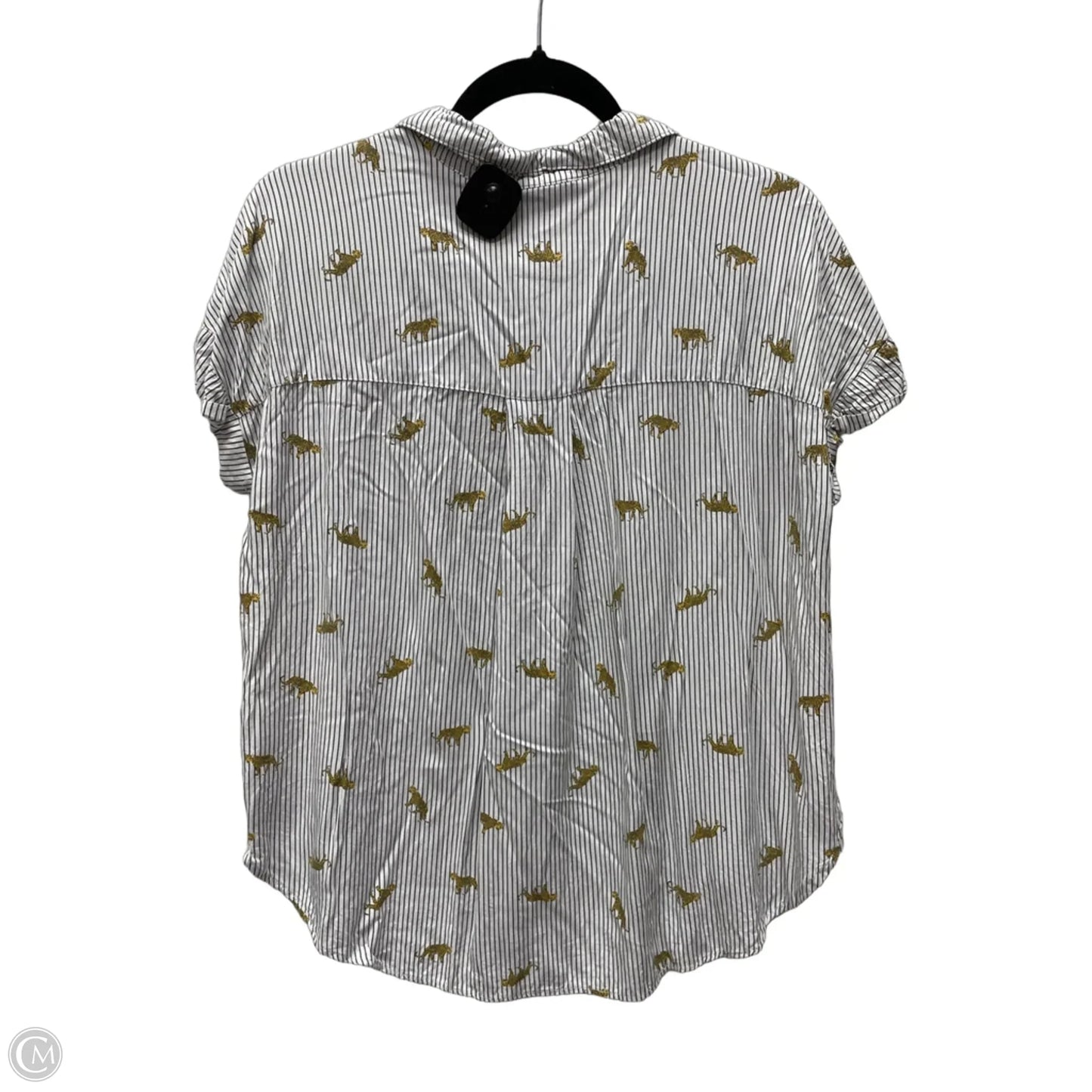 Top Short Sleeve By Jane And Delancey In Striped Pattern, Size: M