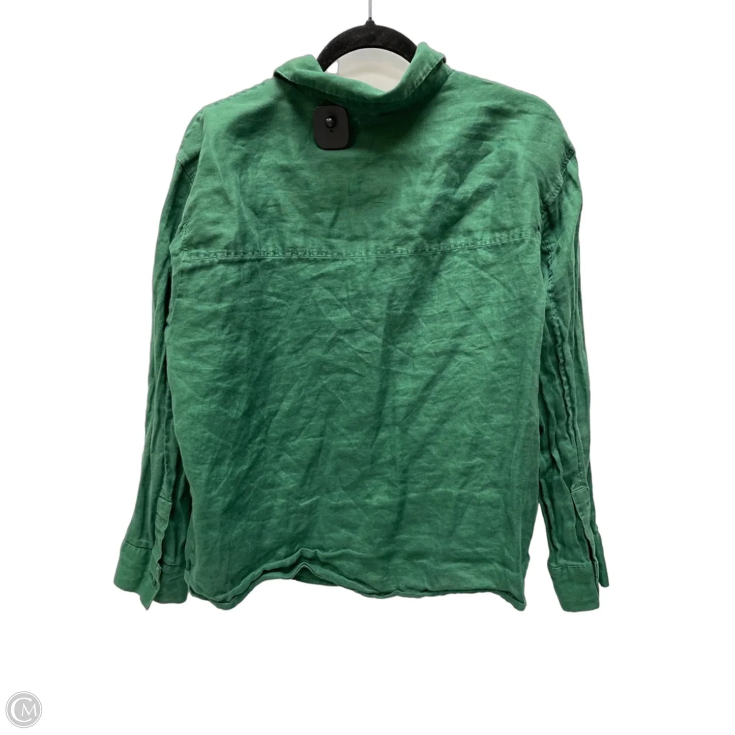 Top Long Sleeve By Zara In Green, Size: L