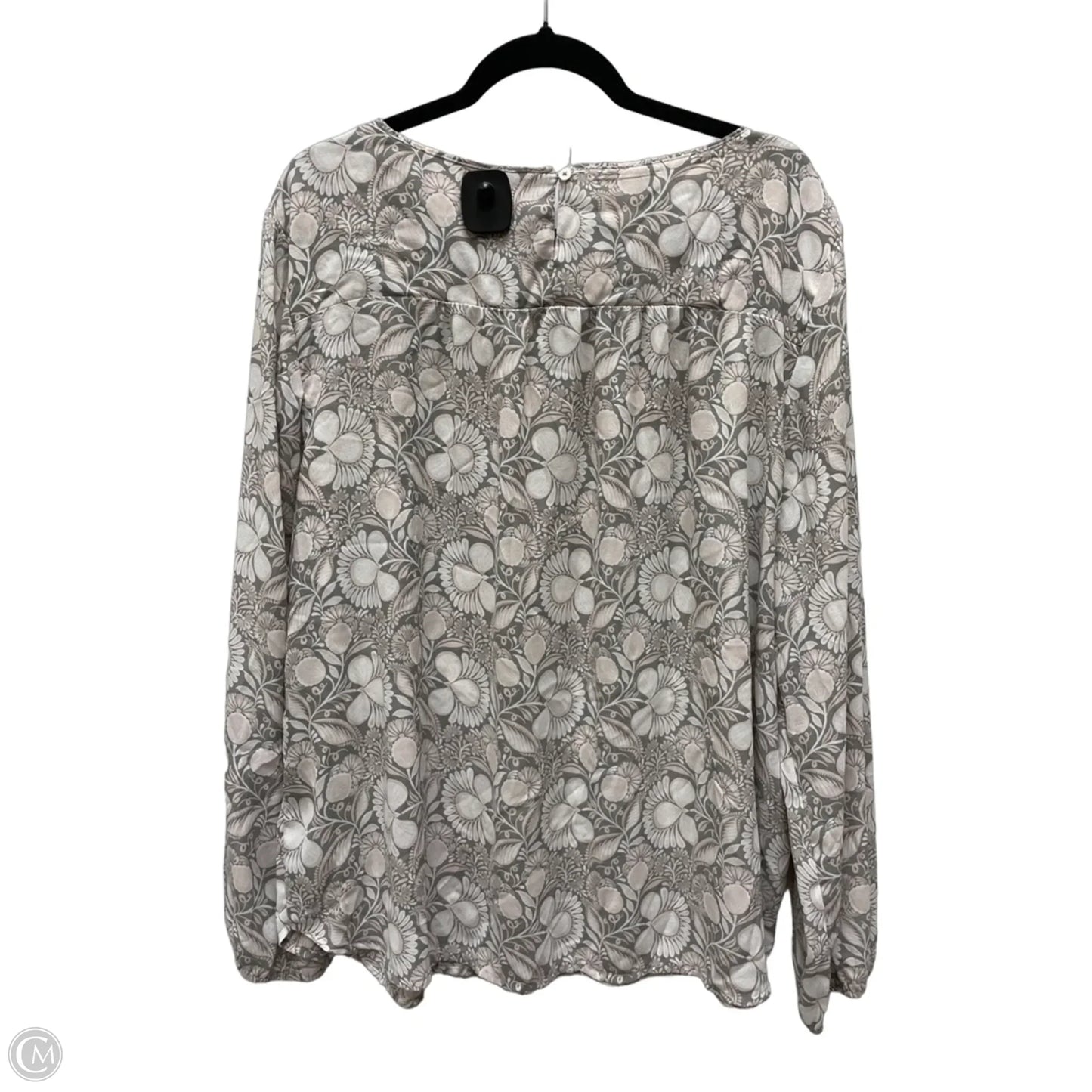 Blouse Long Sleeve By Loft In Floral Print, Size: 2x