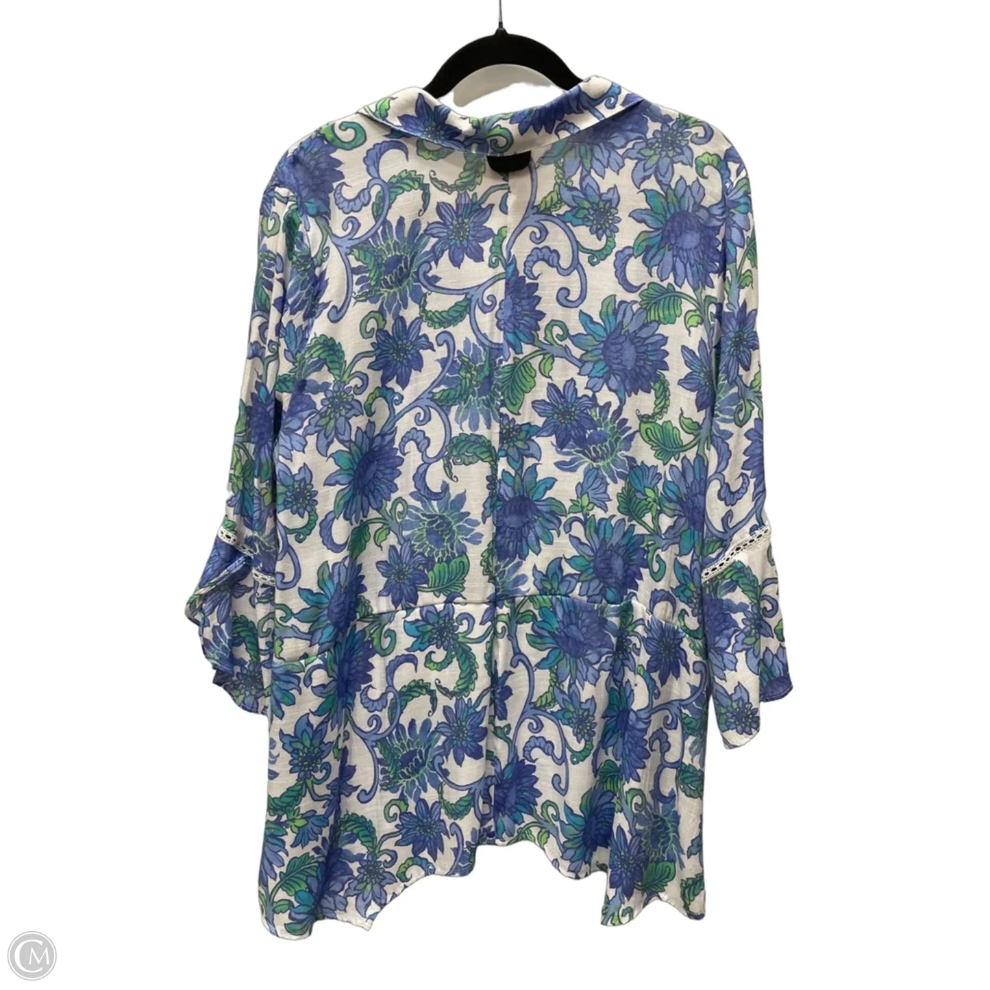 Blouse 3/4 Sleeve By Ruby Rd In Floral Print, Size: L