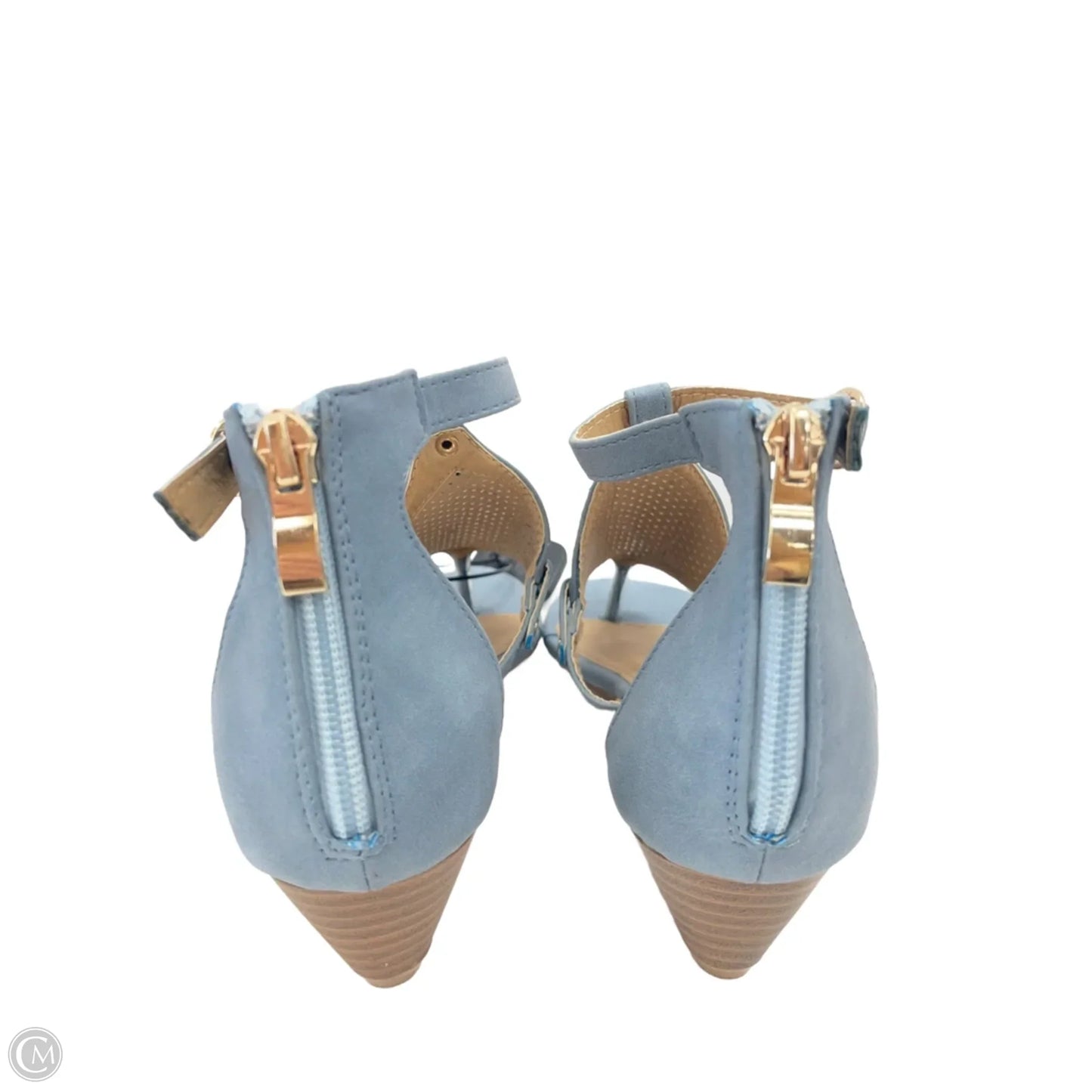 Sandals Heels Wedge By Catherine Malandrino In Blue, Size: 6