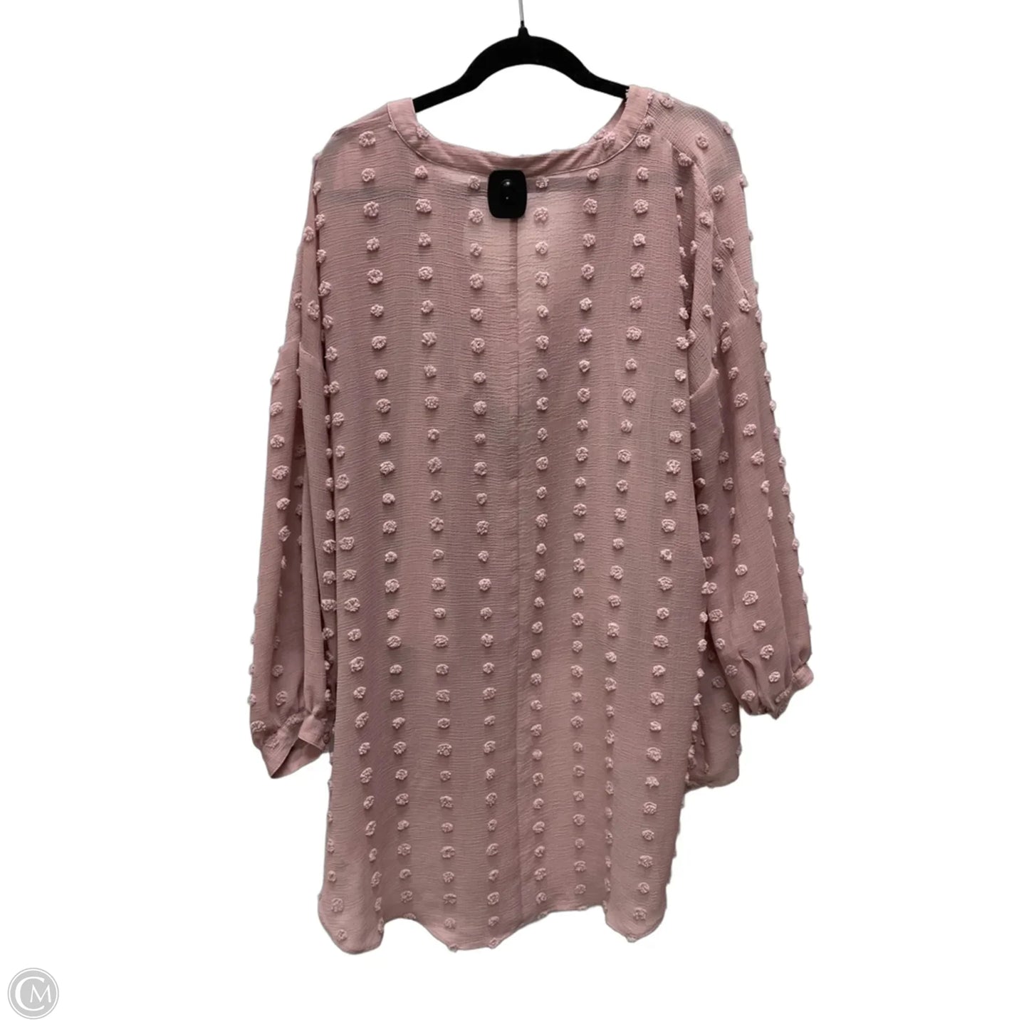Tunic Long Sleeve By Cato In Pink, Size: L