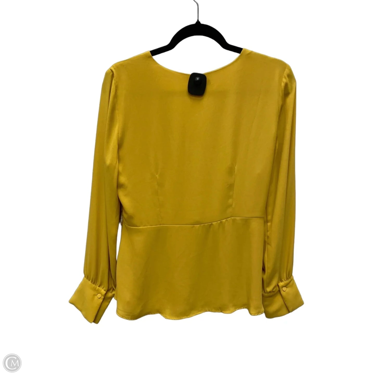 Blouse Long Sleeve By Ann Taylor In Yellow, Size: S