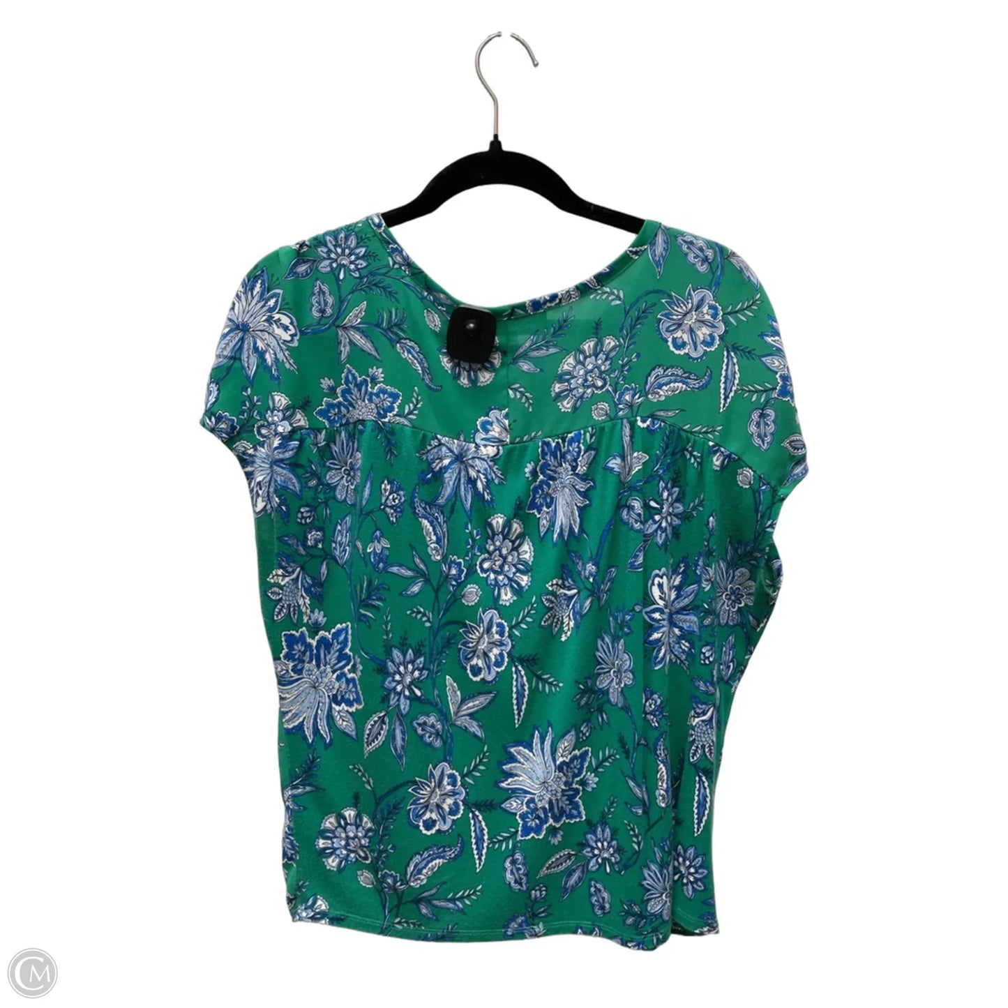 Blouse Short Sleeve By Loft In Floral Print, Size: Xs