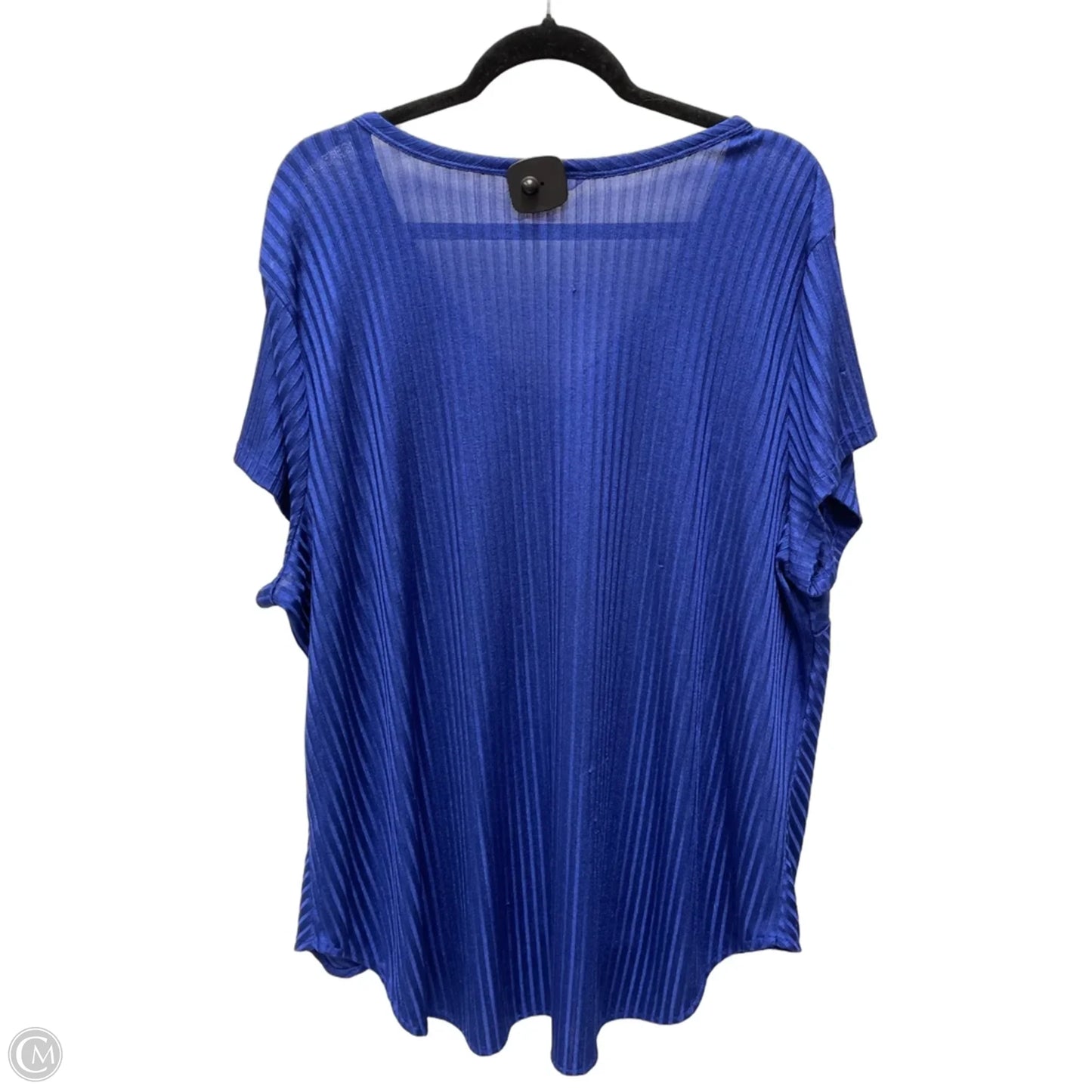 Blouse Short Sleeve By Nygard Peter In Blue, Size: 3x