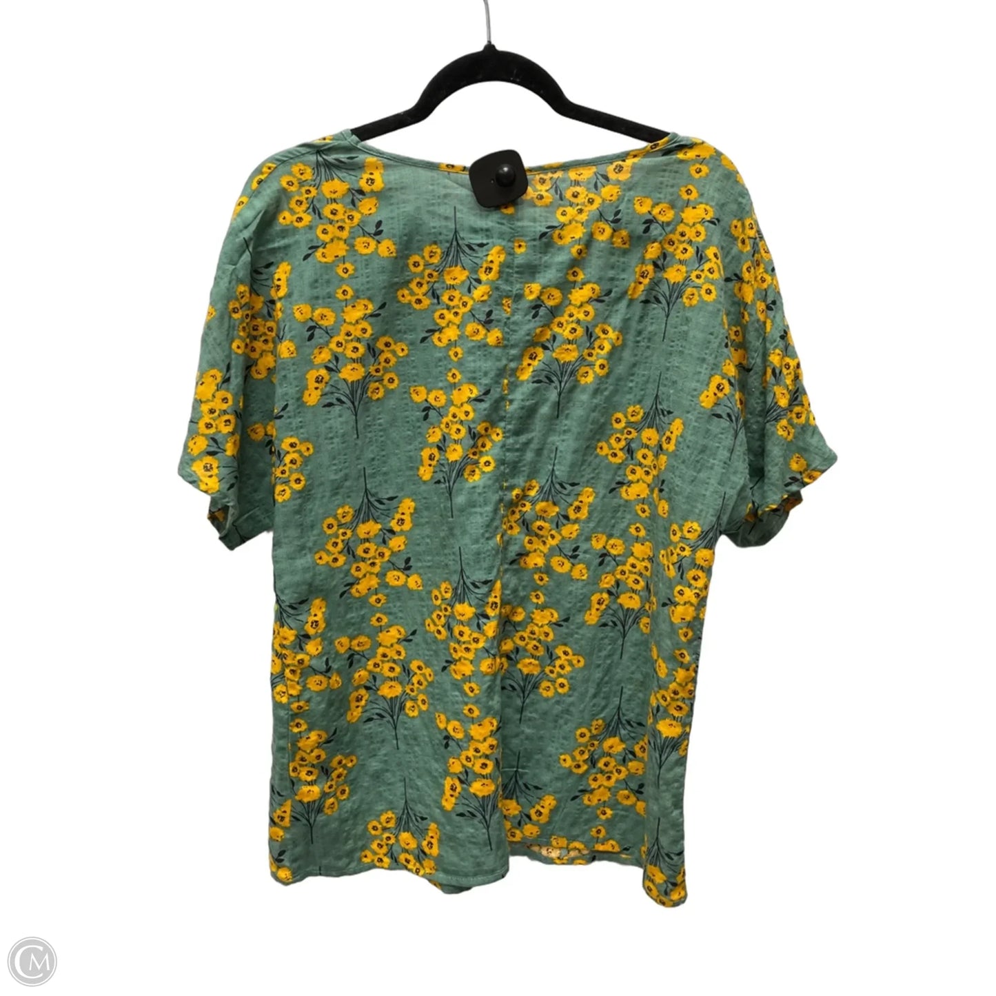 Top Short Sleeve By Emery Rose In Floral Print, Size: M