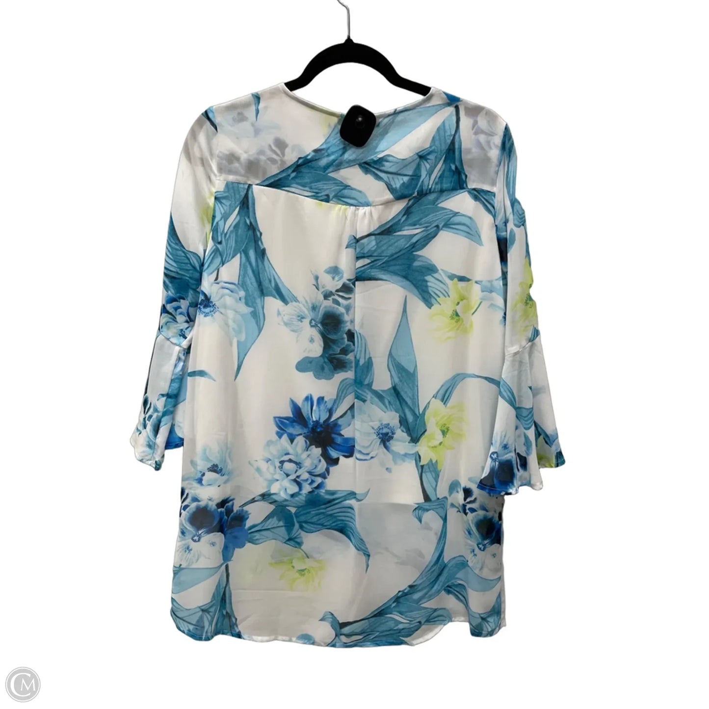 Tunic Long Sleeve By Joan Vass In Floral Print, Size: M