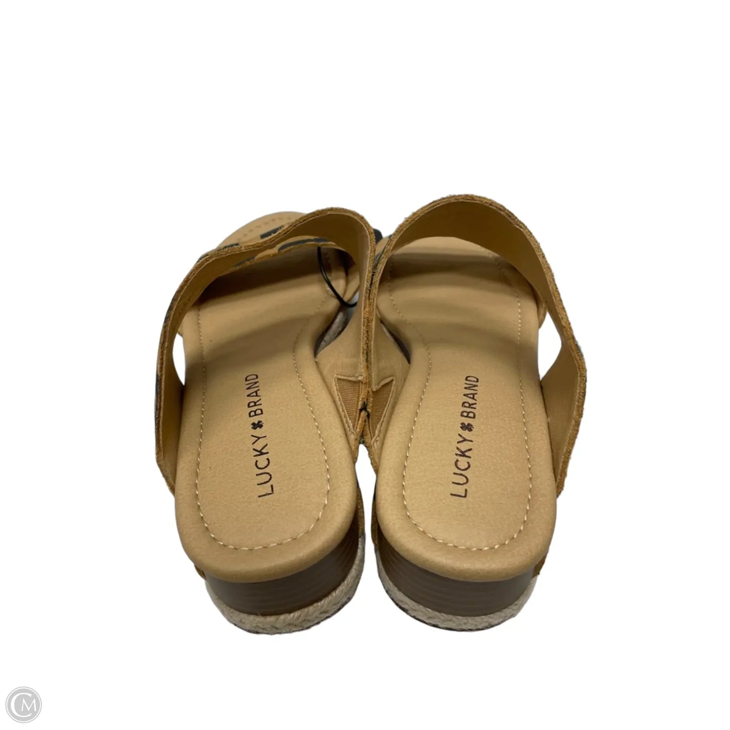 Sandals Heels Wedge By Lucky Brand In Animal Print, Size: 7