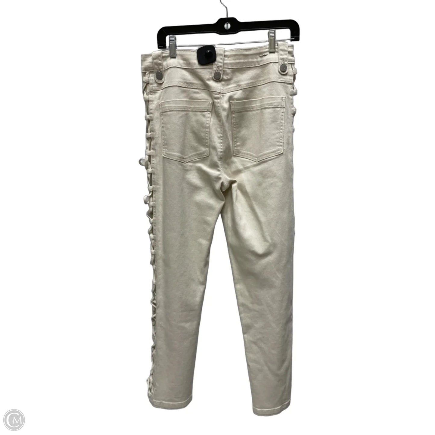 Jeans Straight By Habitual In Cream Denim, Size: 8