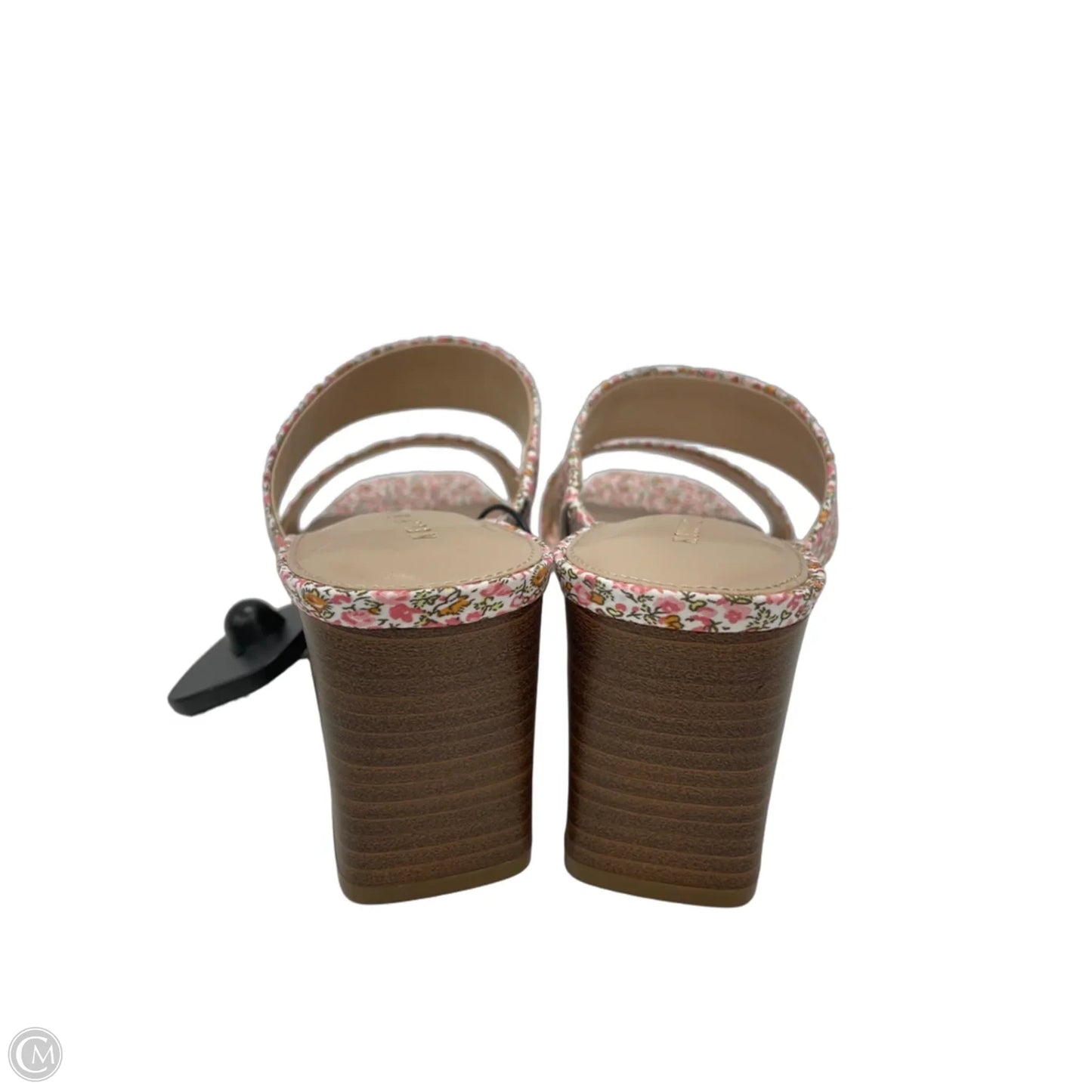 Sandals Heels Block By Kelly And Katie In Floral Print, Size: 9.5