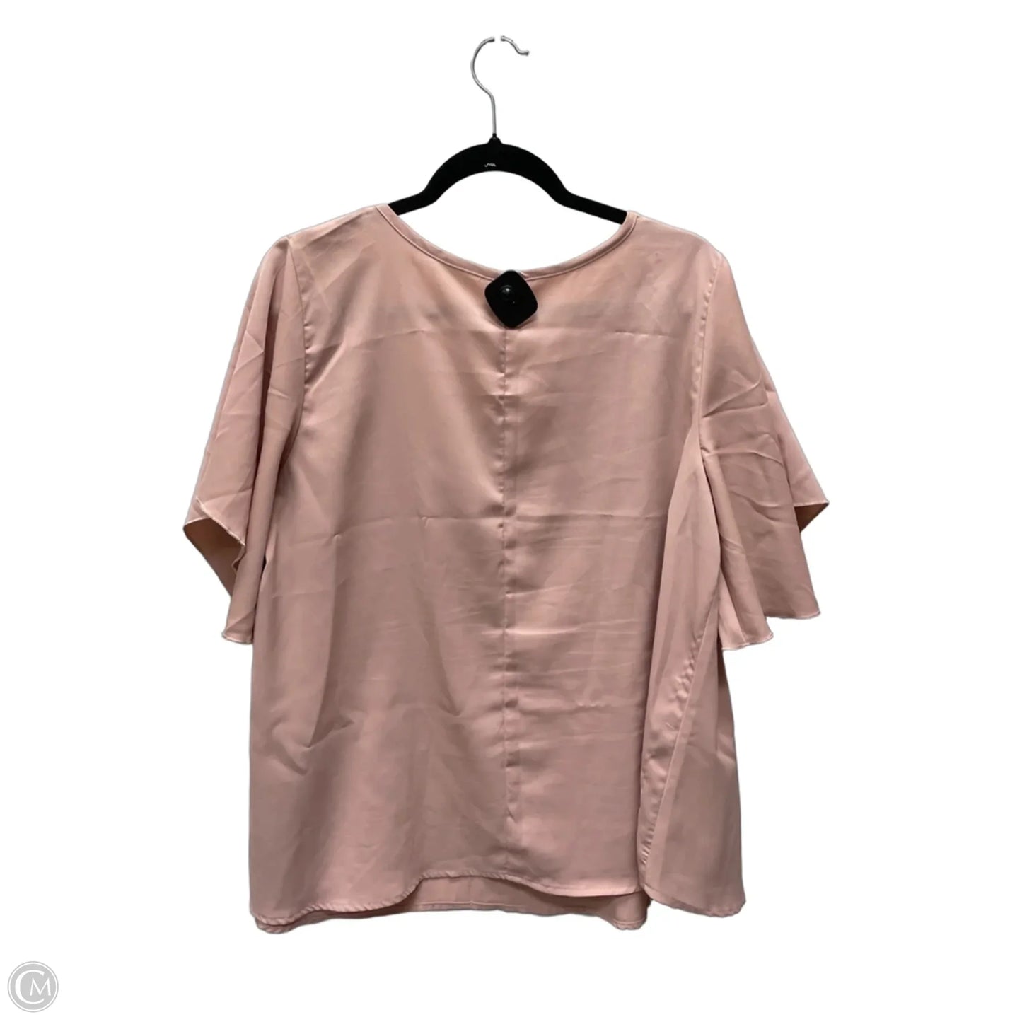 Blouse Short Sleeve By Shein In Pink, Size: 1x