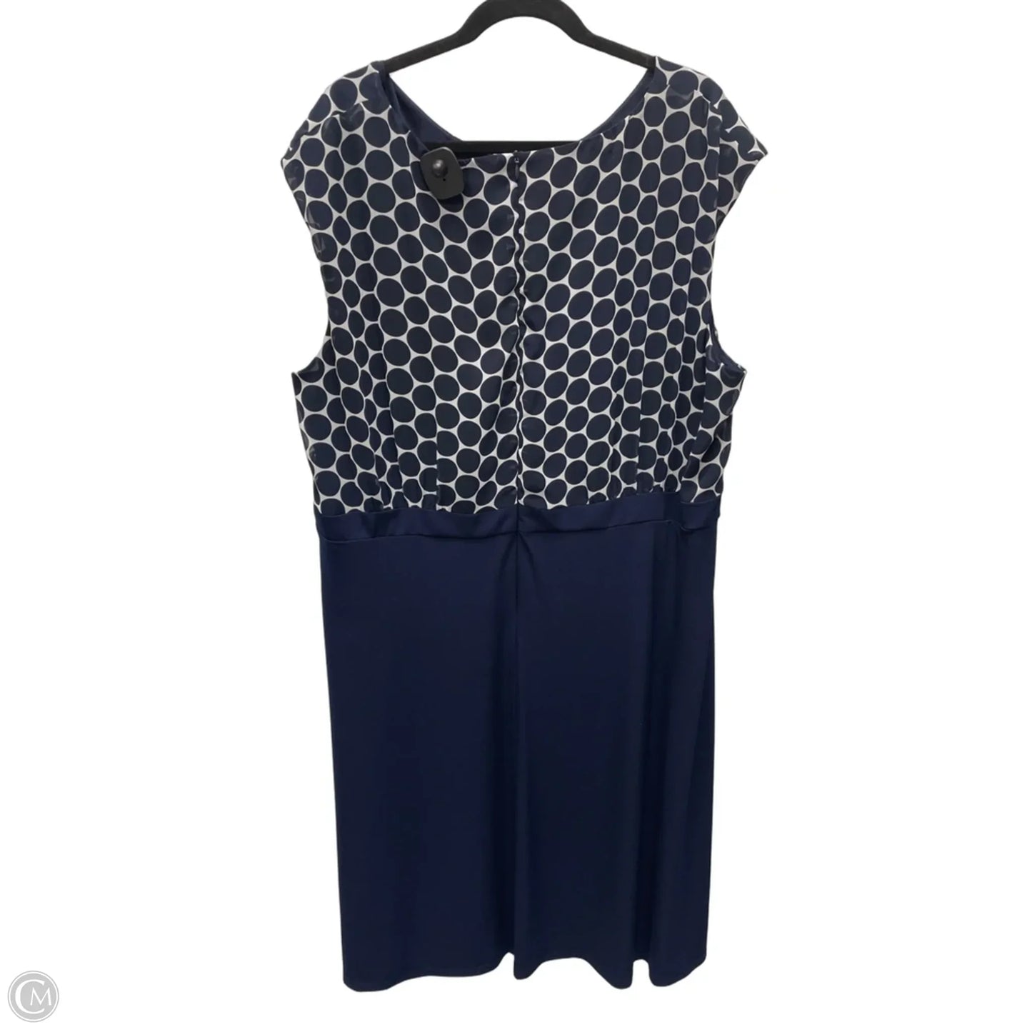 Dress Casual Midi By Connected Apparel In Polkadot Pattern, Size: 3x
