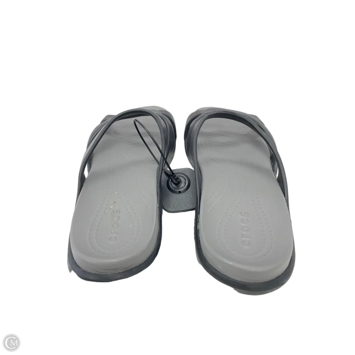 Sandals Heels Wedge By Crocs In Black, Size: 7