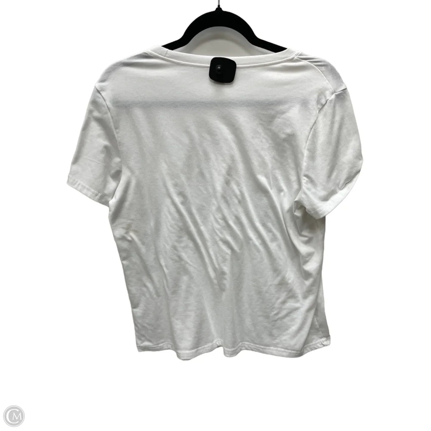 Top Short Sleeve By Shein In White, Size: M