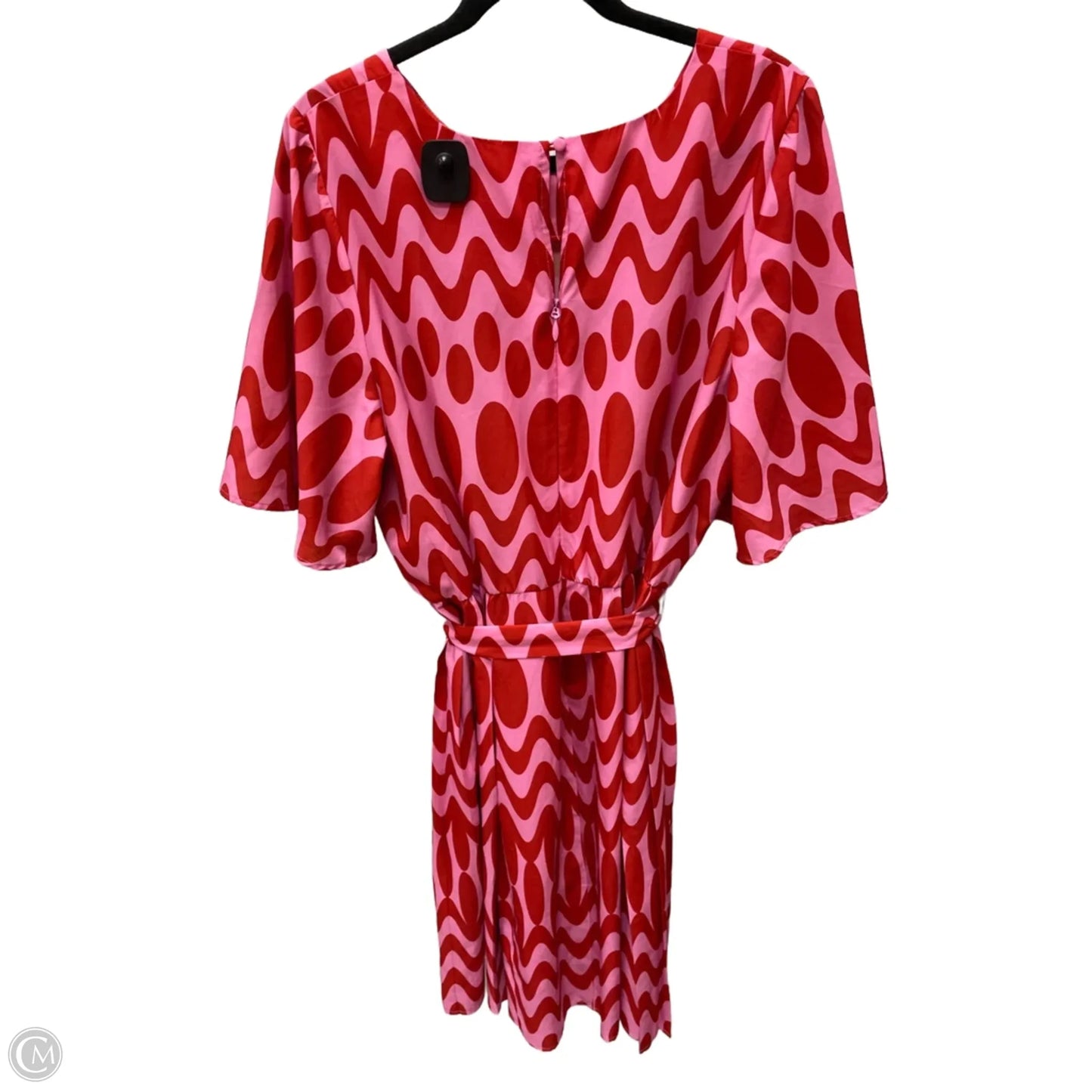 Dress Casual Short By Eloquii In Pink & Red, Size: 1x