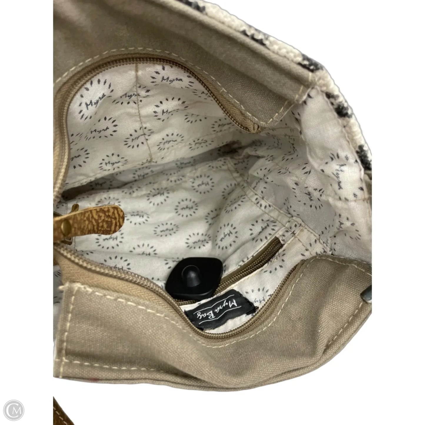 Crossbody Leather By Mystree, Size: Medium