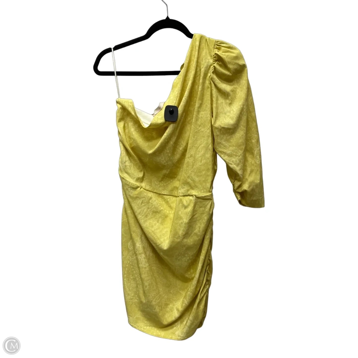 Dress Casual Midi By H&m In Yellow, Size: Xl