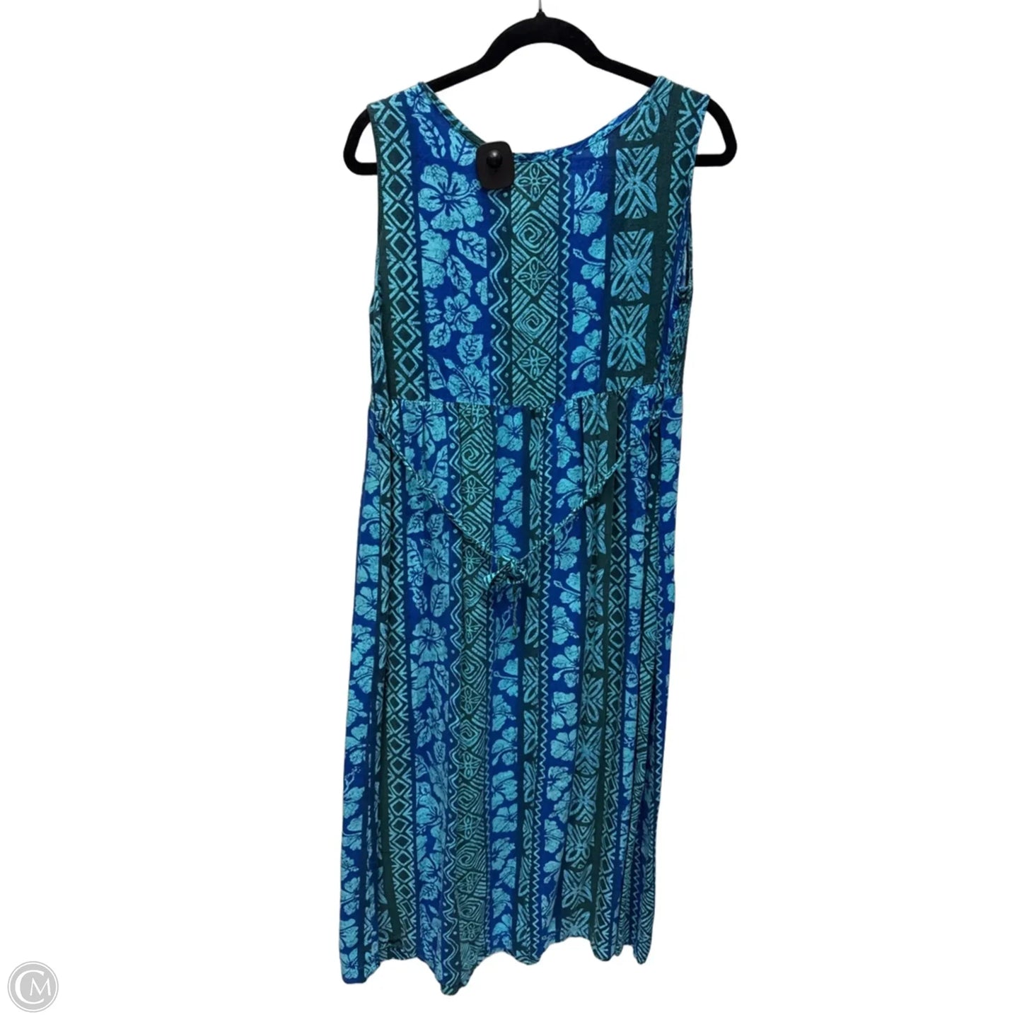 Dress Casual Midi By R And K Originals In Blue & Green, Size: M