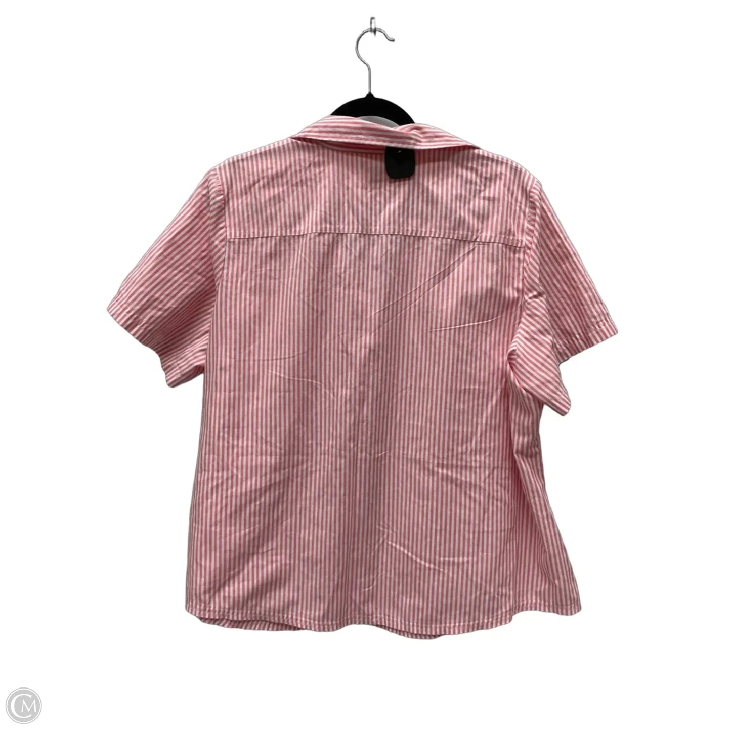 Top Short Sleeve By Karen Scott In Striped Pattern, Size: 1x