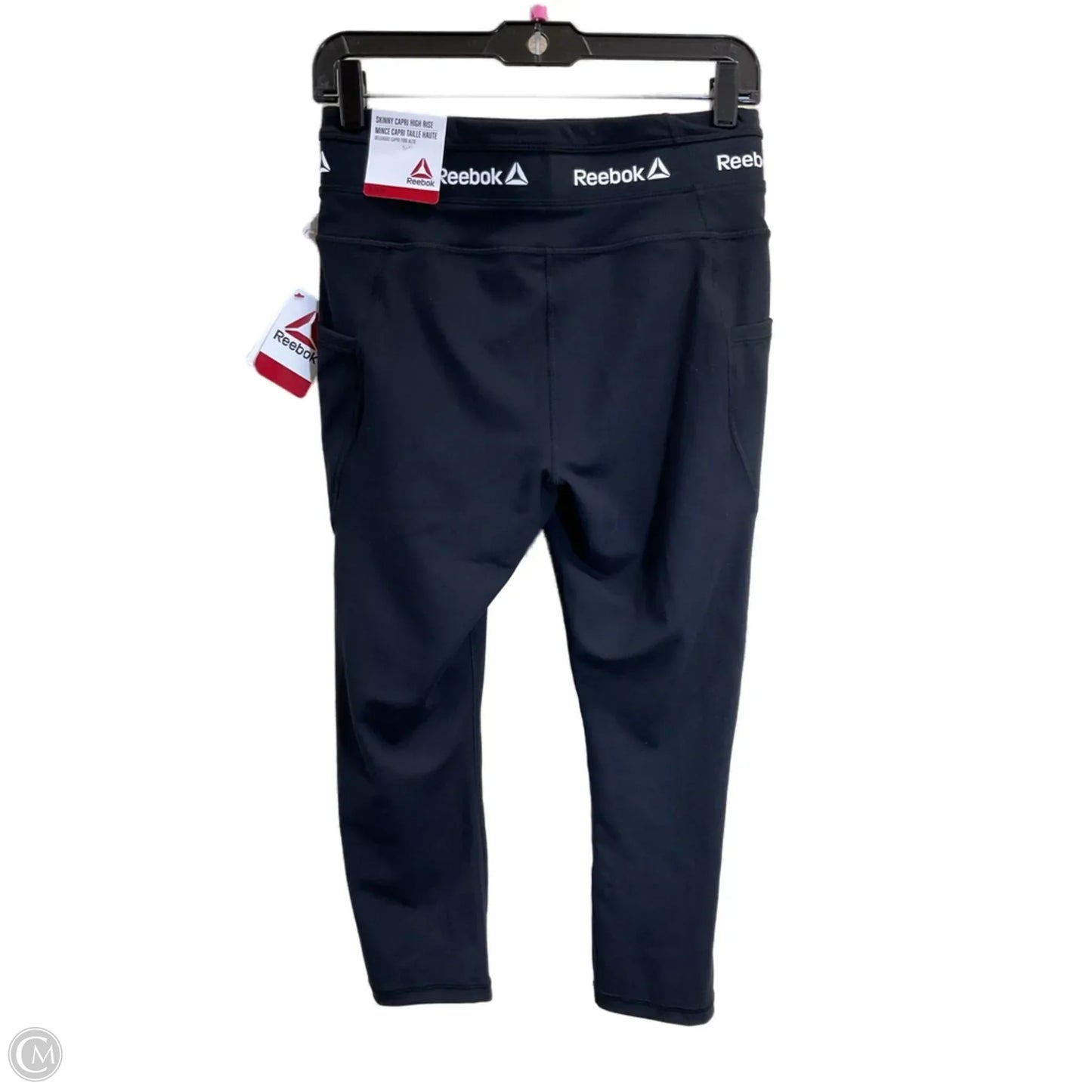 Athletic Leggings Capris By Reebok In Black, Size: M