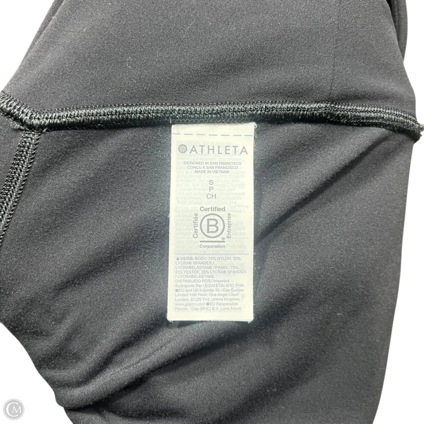 Athletic Leggings By Athleta In Black & Orange, Size: S