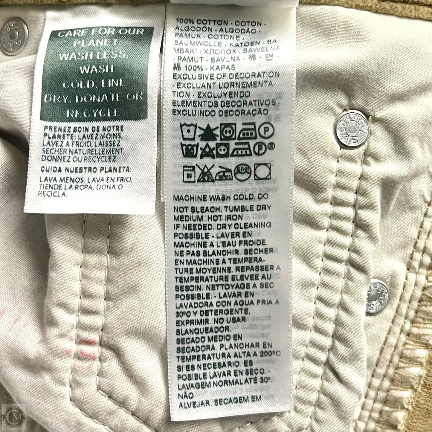 Jeans Straight By Levis In Green Denim, Size: 8