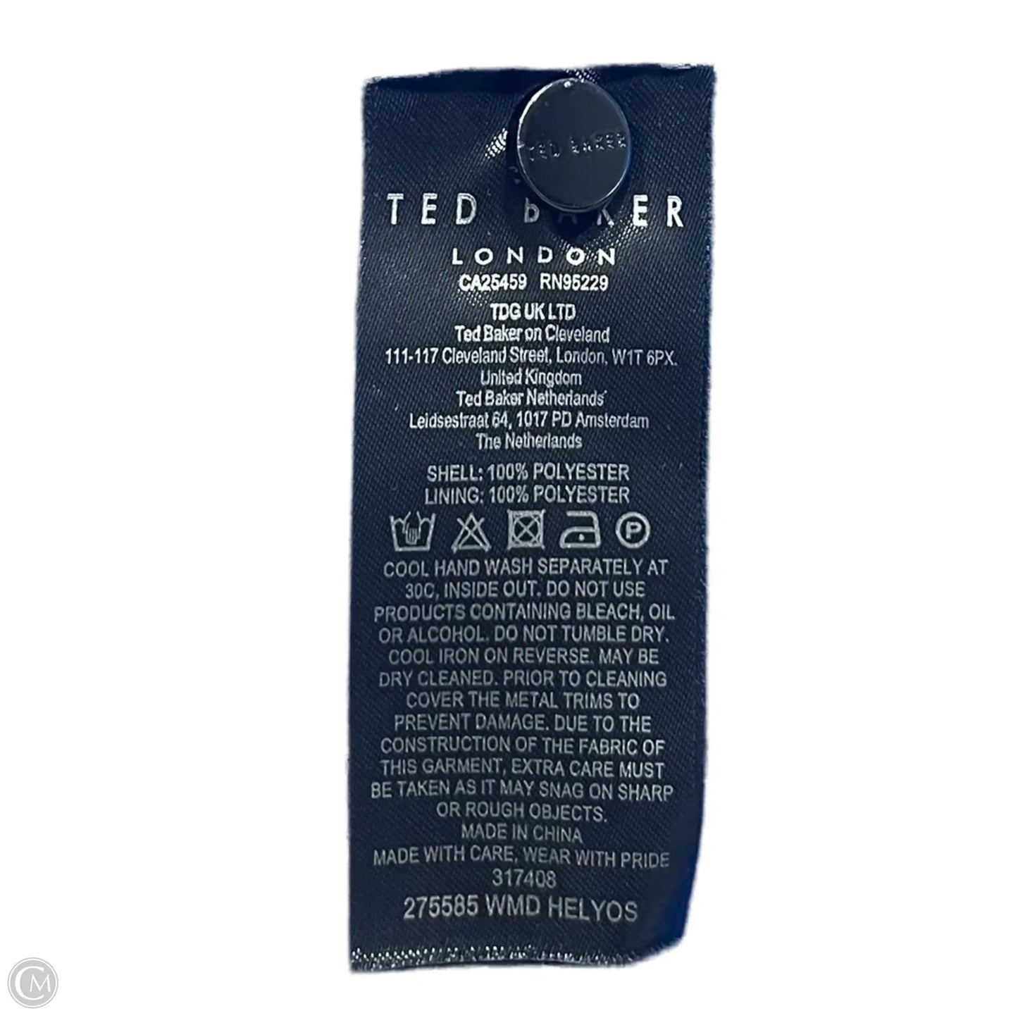 Dress Party Long By Ted Baker In Blue, Size: S