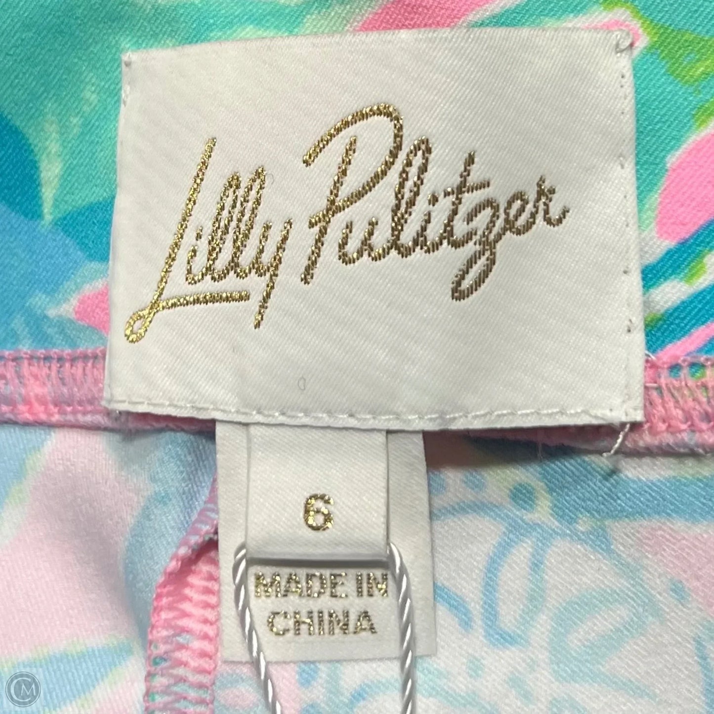 Pants Designer By Lilly Pulitzer In Blue & Pink, Size: 6