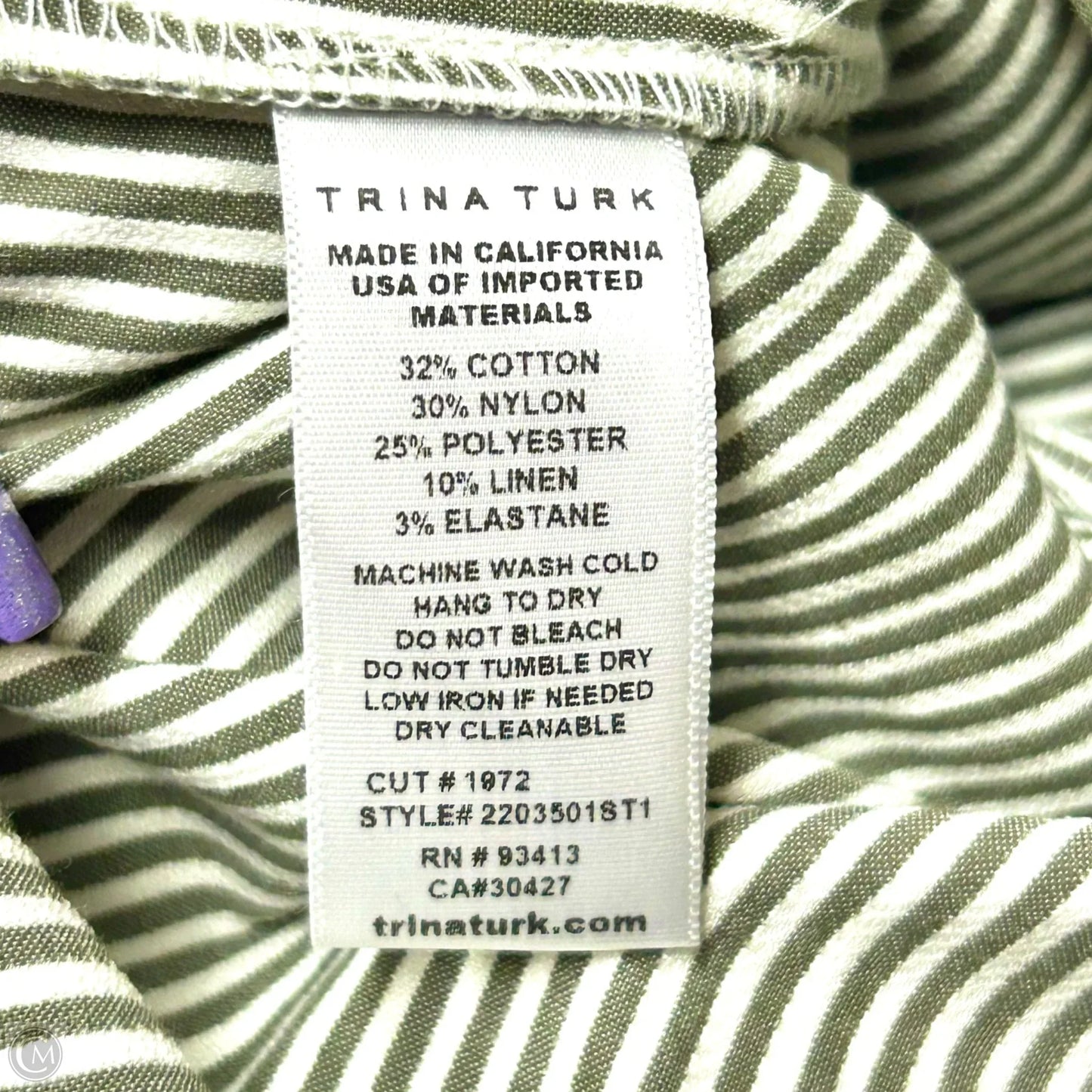 Shorts By Trina Turk In Cream & Green, Size: 4