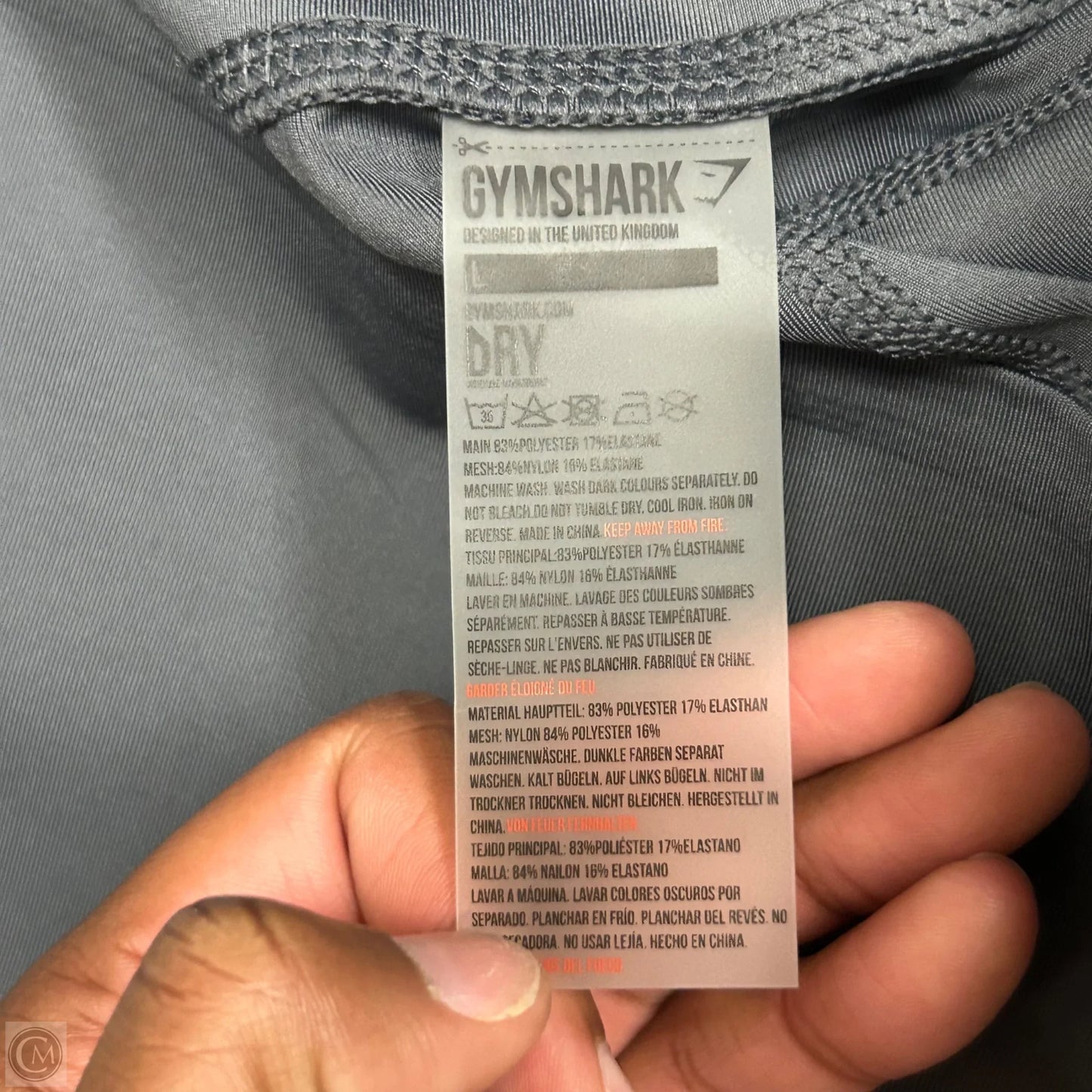 Athletic Capris By Gym Shark In Grey, Size: 12